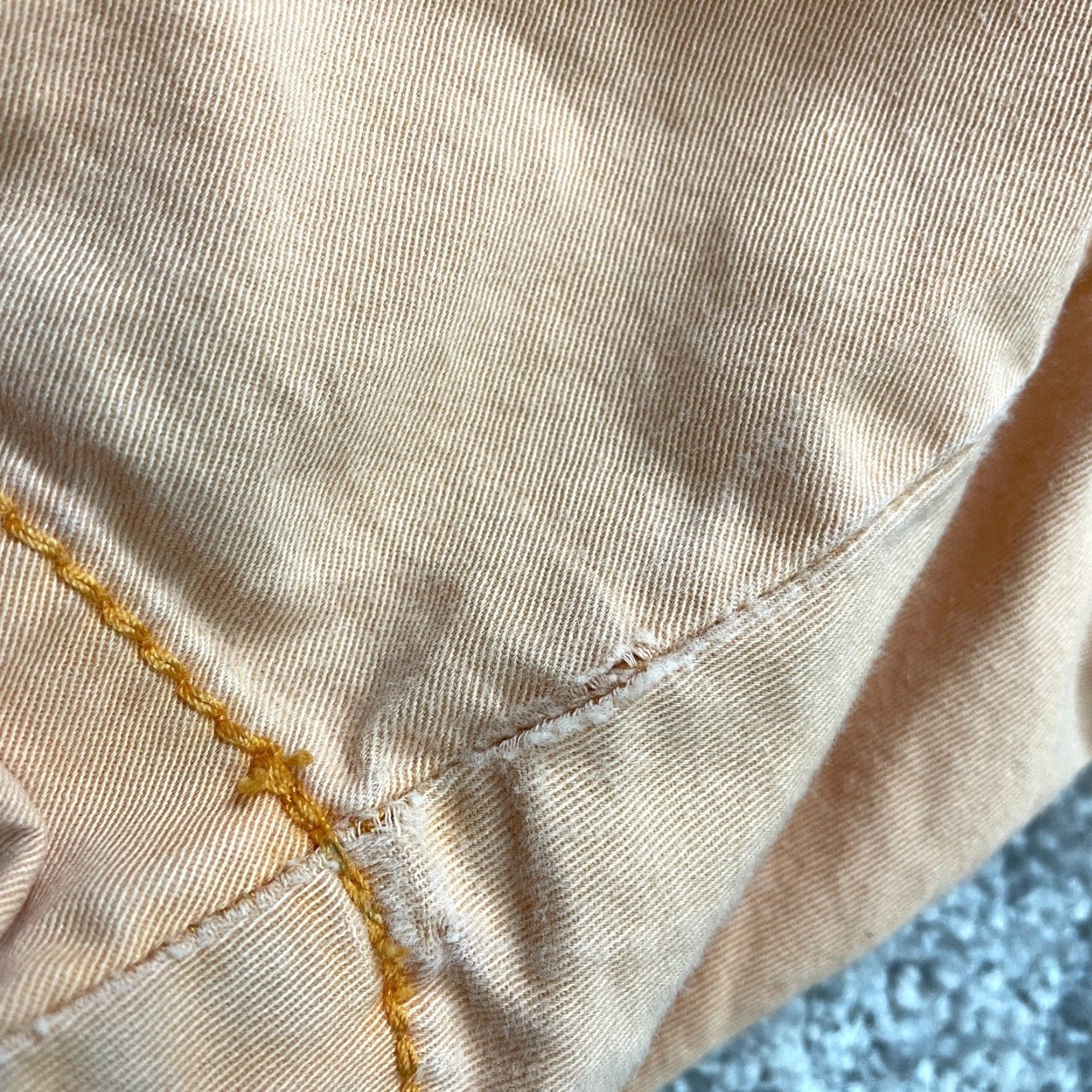 Vintage Maurices Bermuda Shorts Womens 24 Light Orange Chino Cotton Casual Pockets 5" Satin? Size 32" / US 10 / IT 46 - 4 Thumbnail