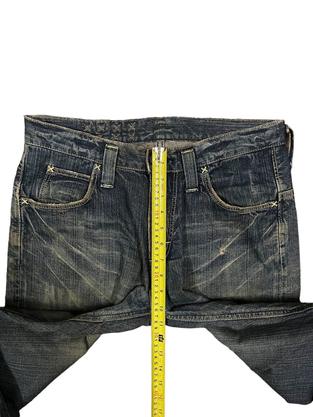 14th Addiction Vintage Lee Mud Washed Distressed Straight Fit Jeans Size US 32 / EU 48 - 15 Thumbnail