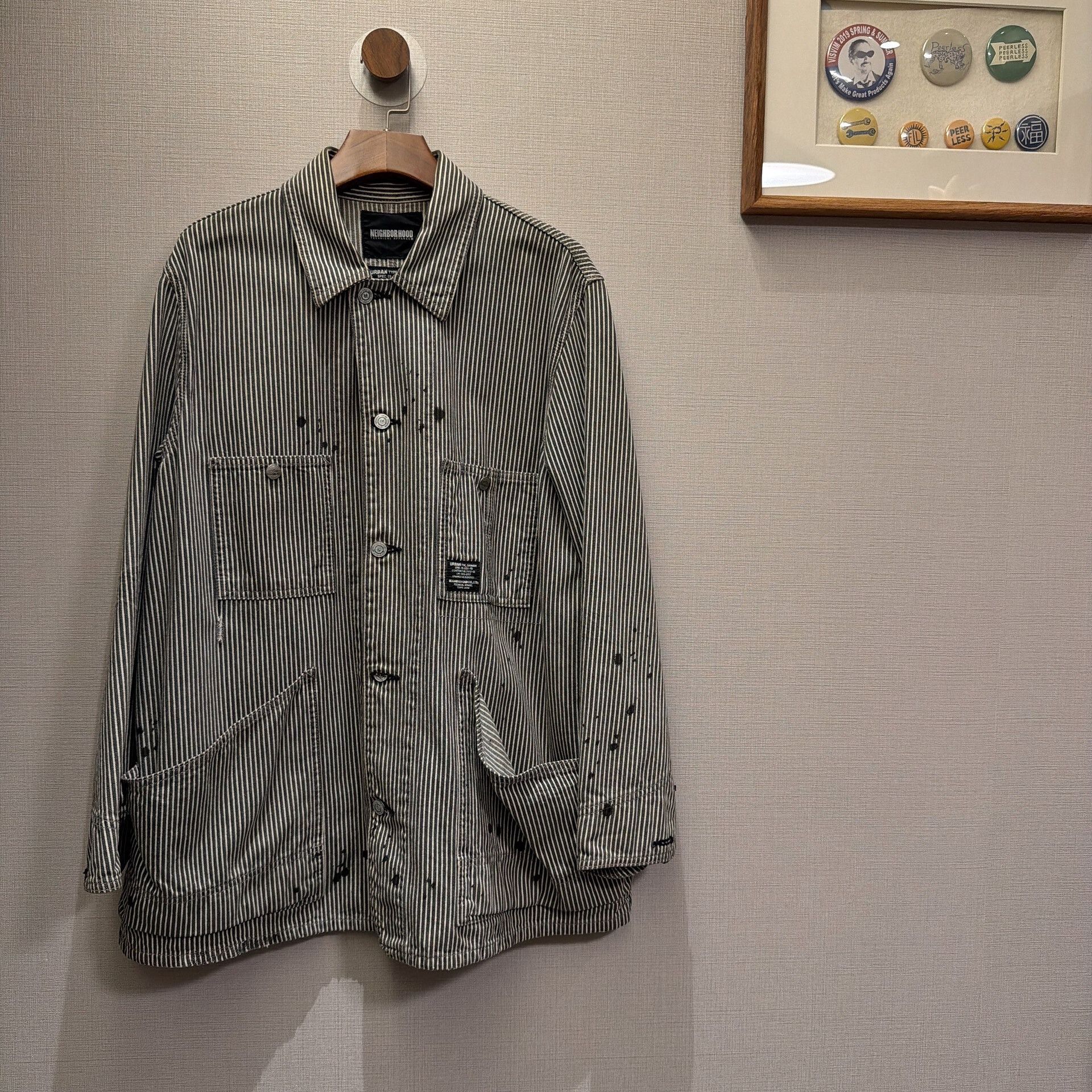 Neighborhood Neighborhood Urban Striped Work Jacket Size US M / EU 48-50 / 2 - 1 Thumbnail