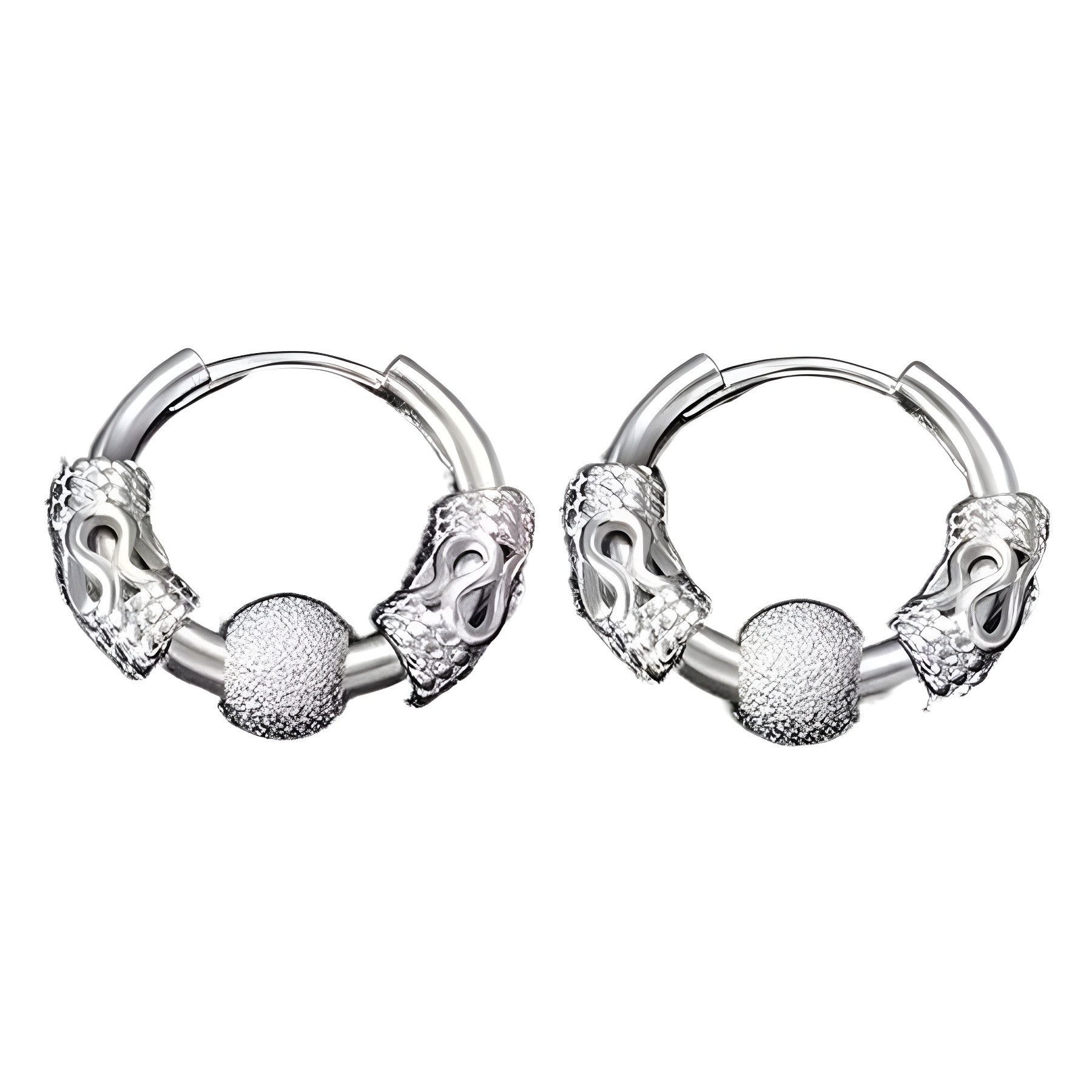 Jewelry Punk Earrings One Pairs Chrome Jewelry Size ONE SIZE - 5 Thumbnail