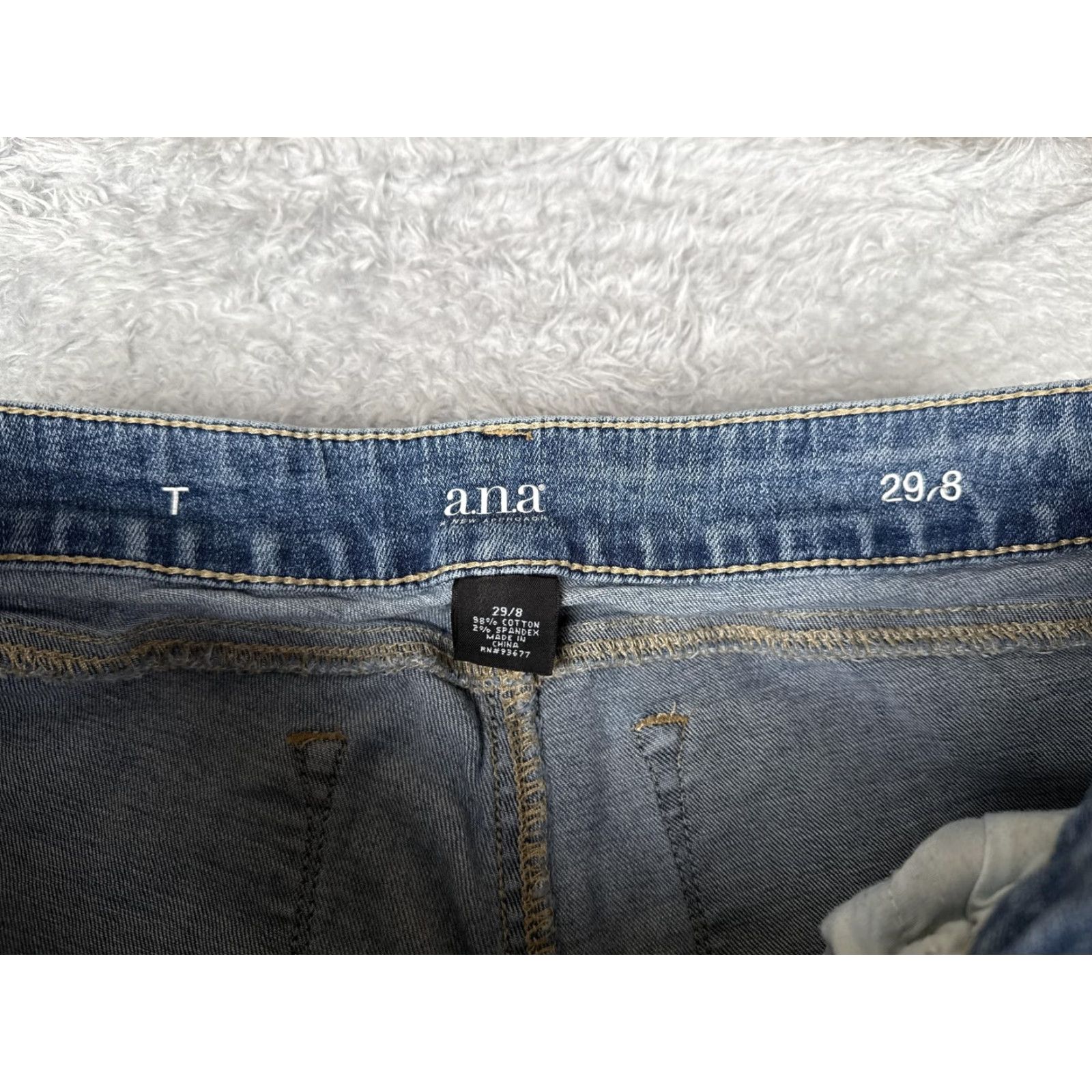 Denime A.n.a Jeans Women 8 Blue Medium Wash Bootcut Mid Rise Stretch Denim Cotton 29x31 Jeans Women 8 Blue Medium Wash Bootcut 29x31 Size 30" / US 8 / IT 44 - 6 Thumbnail