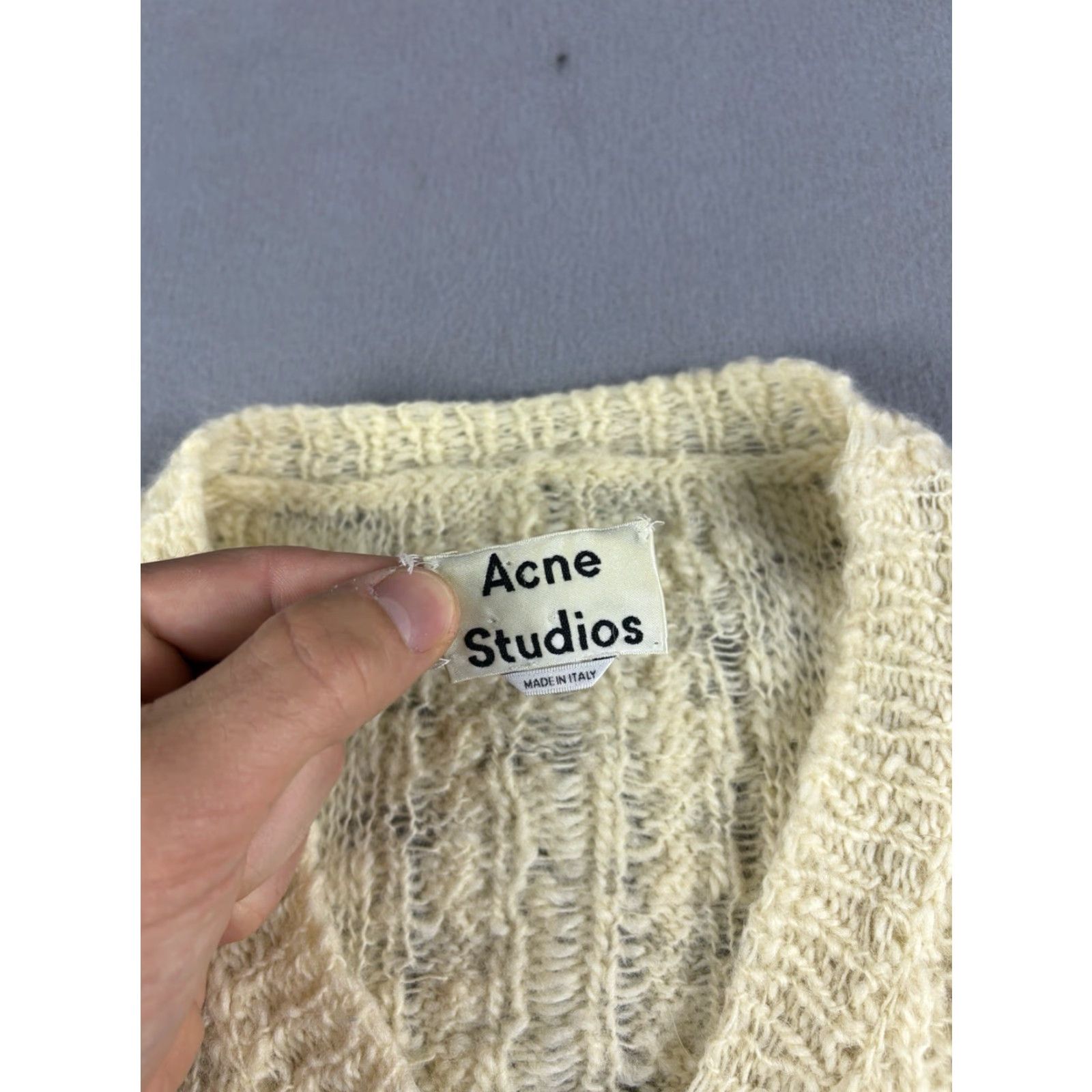 Acne Studios Acne Studios Sweater Cardigan Women M Wool Ivory V-Neck Long Sleeve Size M / US 6-8 / IT 42-44 - 7 Thumbnail