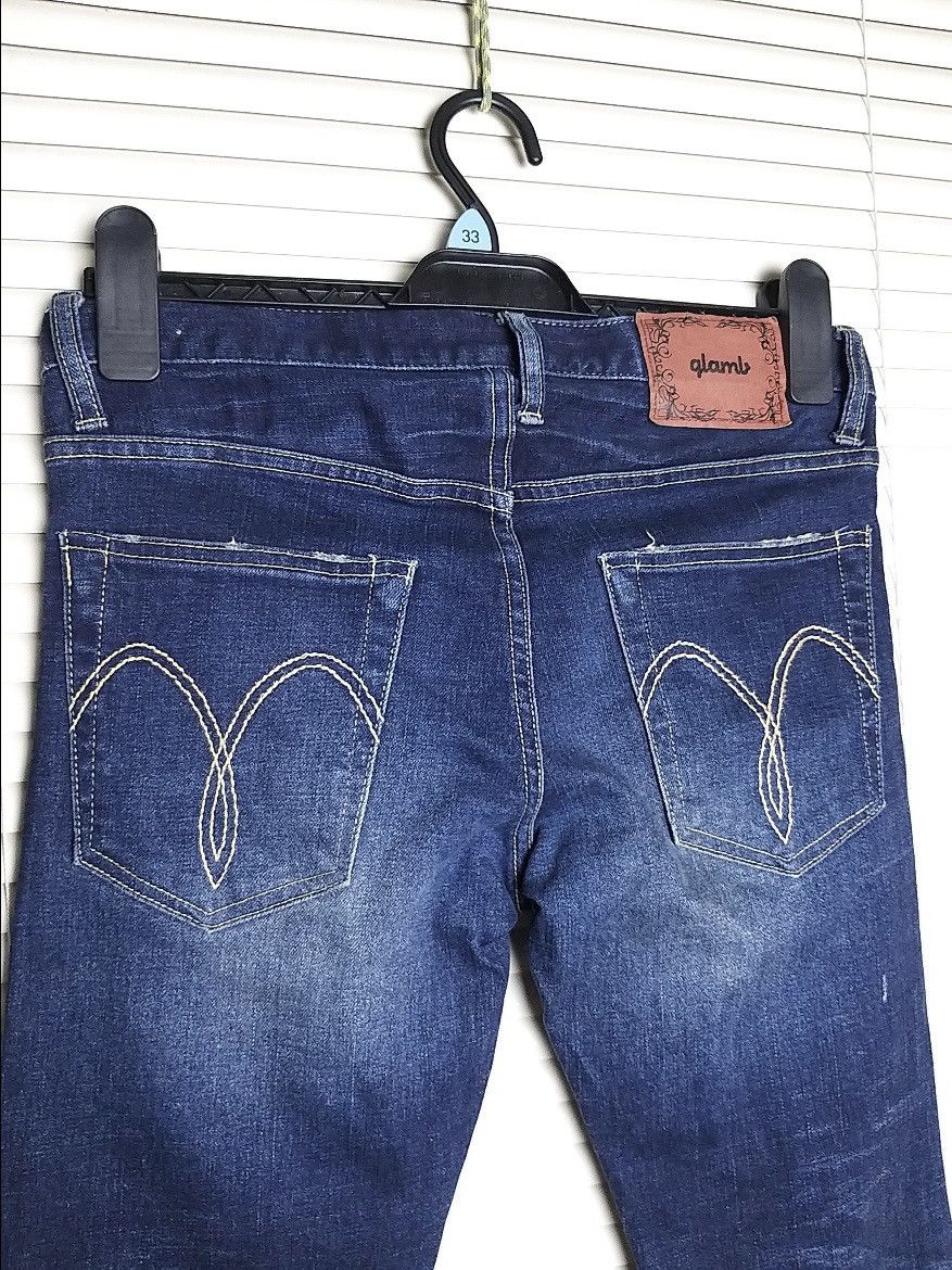 Japanese Brand JAPANESE ARCHIVAL "GLAMB"BY LAUGH VALLEY DENIM PANT Size US 30 / EU 46 - 4 Thumbnail