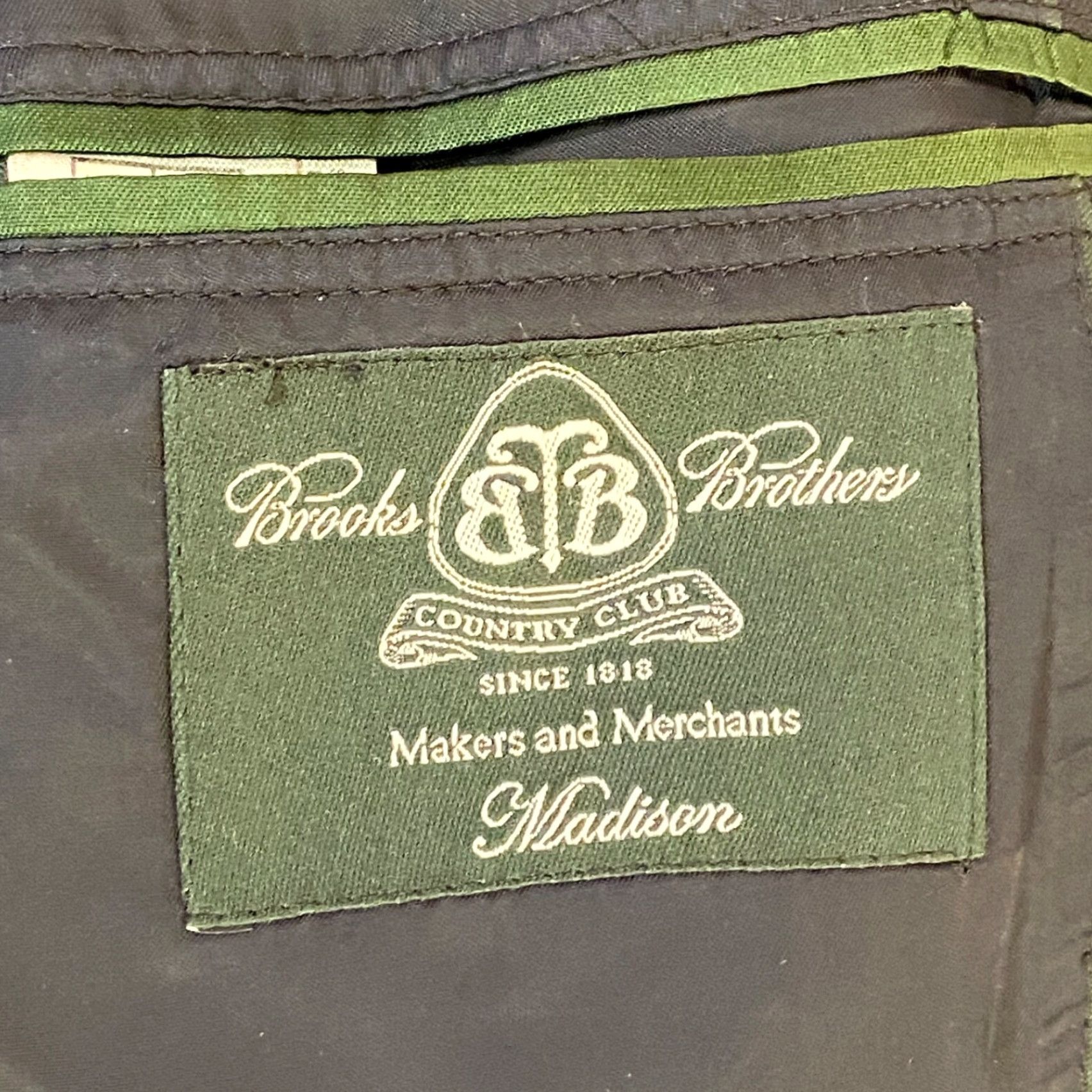 Brooks Brothers VINTAGE Brooks Brothers Blazer Mens 45R Black Madison Makers Gold Button USA Loro Piana Size 48R - 3 Thumbnail