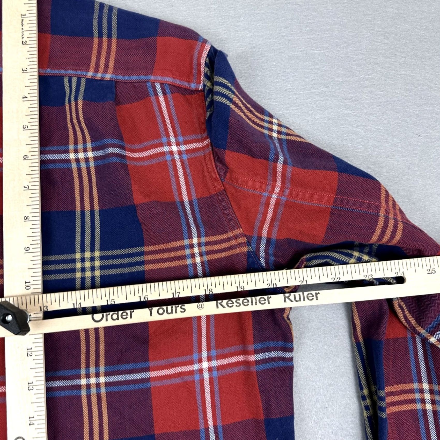 J.Crew J. Crew Shirt Men Small Red Blue Plaid Button Up Flap Pockets S Size US S / EU 44-46 / 1 - 7 Thumbnail