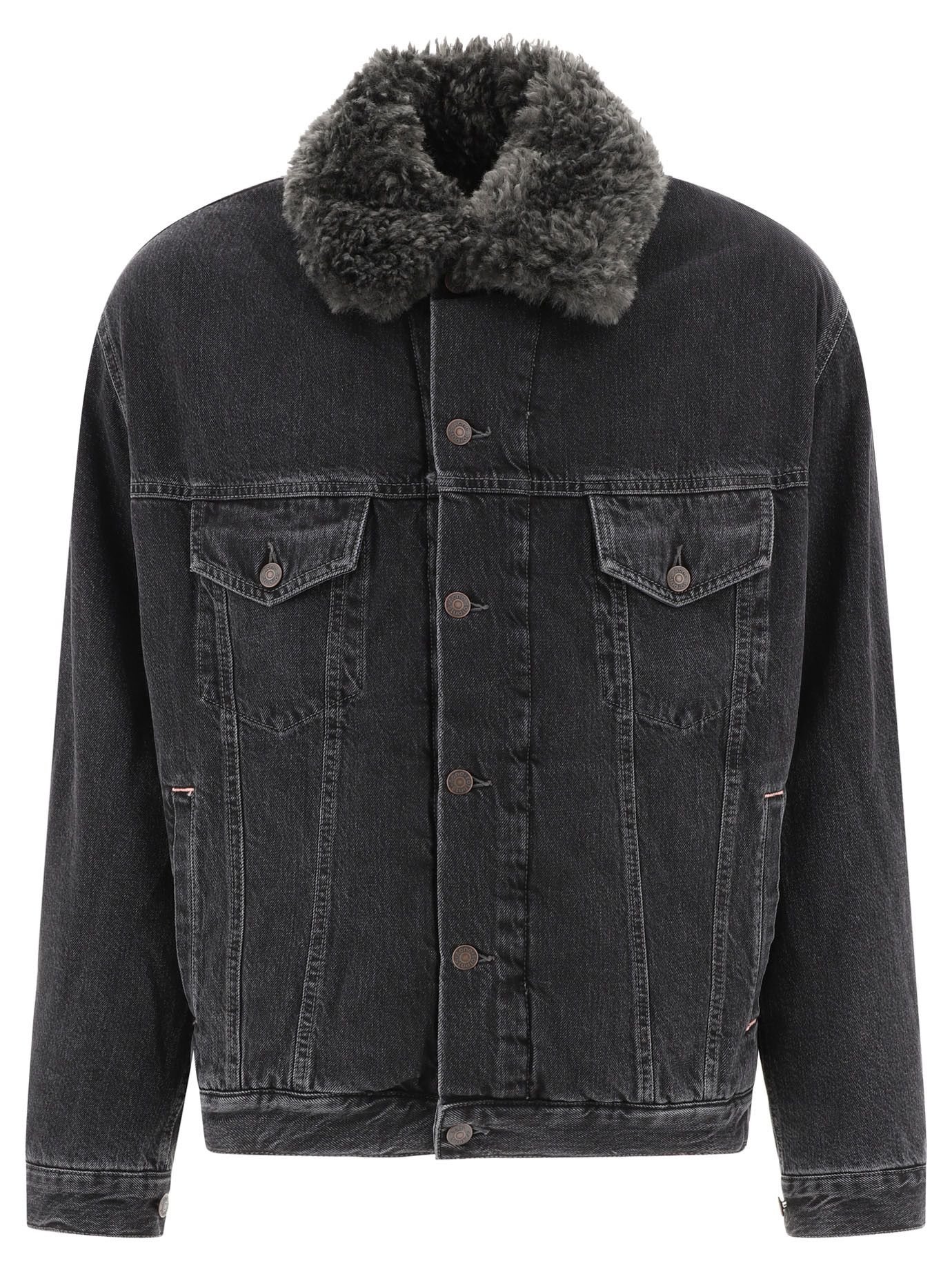 Acne Studios Lined Denim Jacket With Faux-Fur Collar Size M / US 6-8 / IT 42-44 - 1 Thumbnail