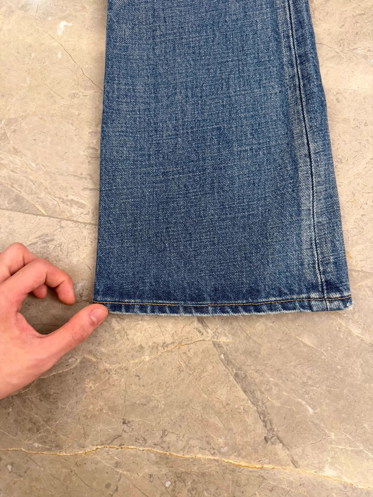 Celine Celine Hedi Slimane FL018 Gold Lock Flared Jeans 27 (Lisa) Size 27" / US 4 / IT 40 - 6 Thumbnail