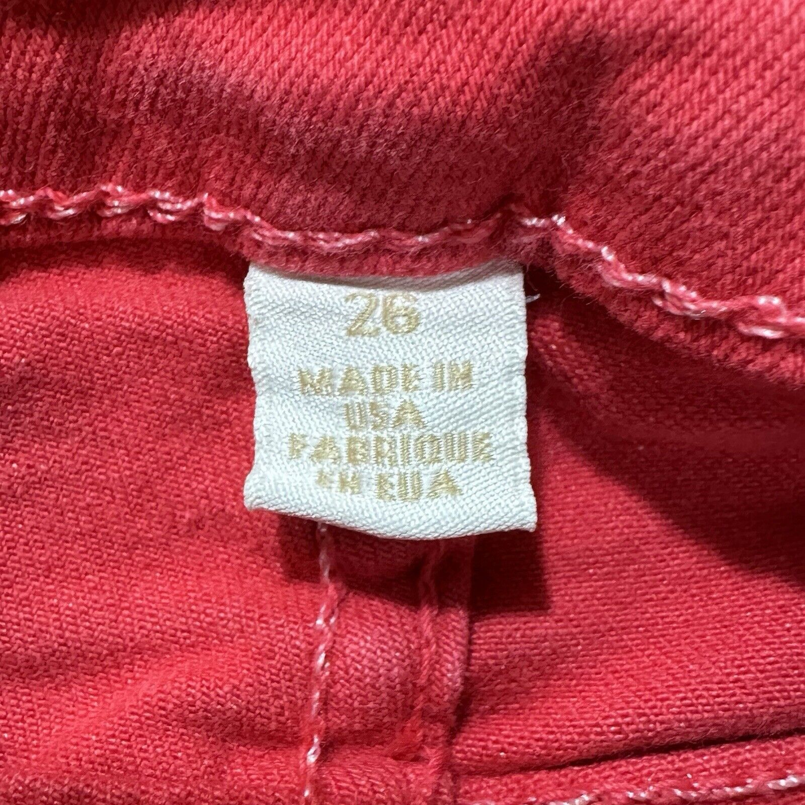 True Religion True Religion 26 Red Mid Rise Skinny Jeans 27" Inseam Size 27" / US 4 / IT 40 - 15 Thumbnail