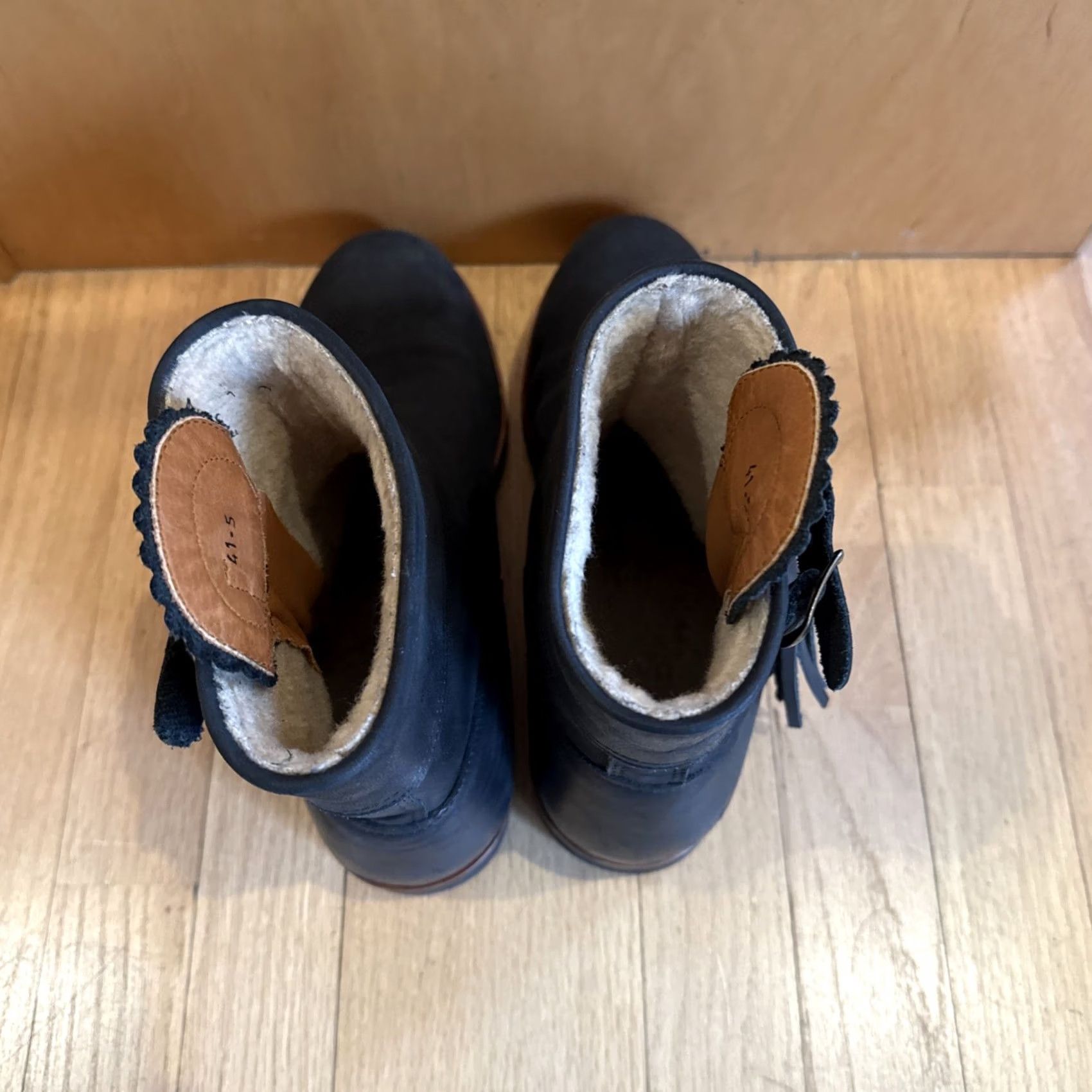 Vintage Penelope Chilvers Boots Womens Size 41.5 Black Suede Leather Tassel Zipper Casual Fall Winter 41.5 Mens? Size US 12 / IT 42 - 7 Thumbnail