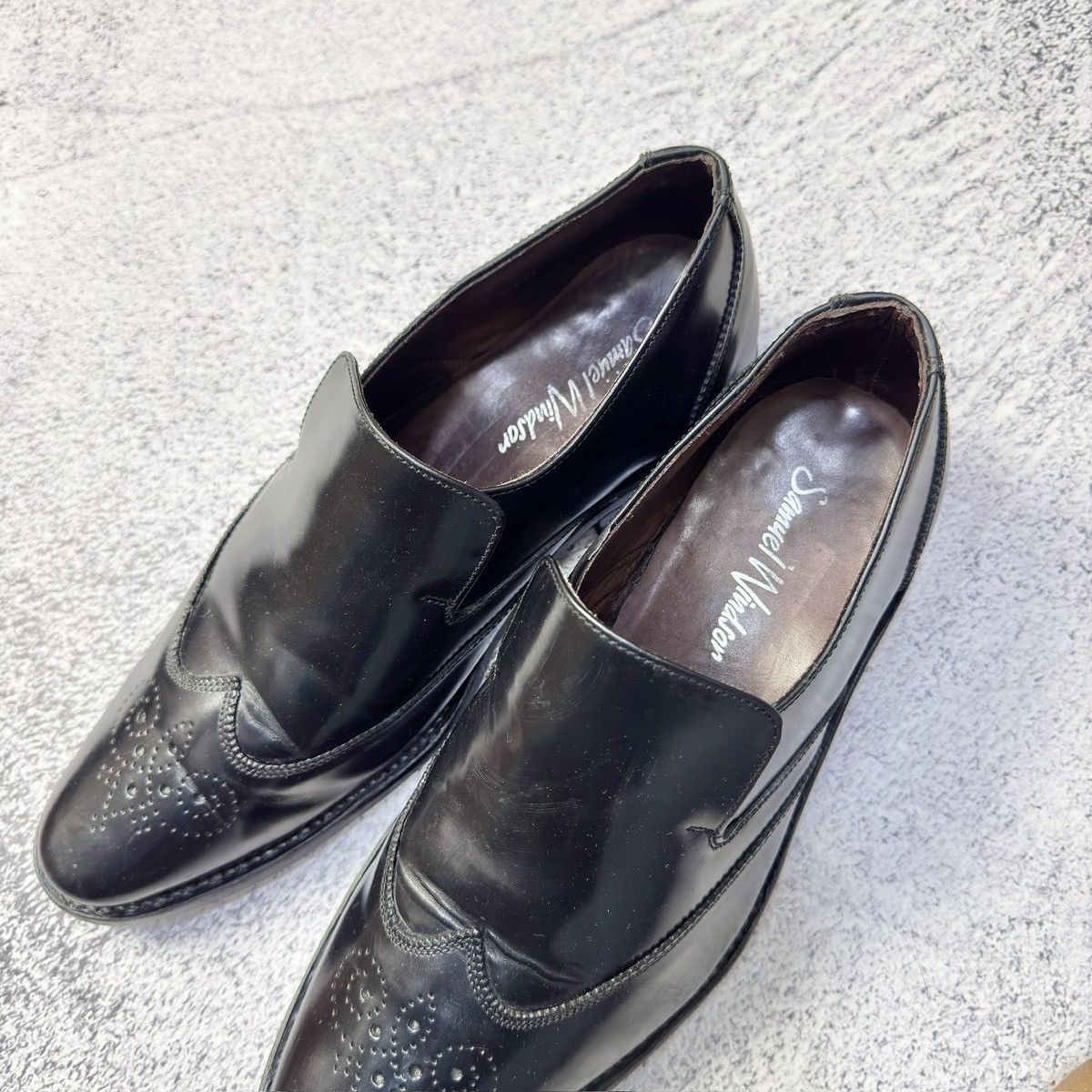 Designer × Handmade × Vintage Samuel Windsor Vintage Loafers Brogues US8 UK7 EU41 26cm Size US 8 / EU 41 - 13 Thumbnail