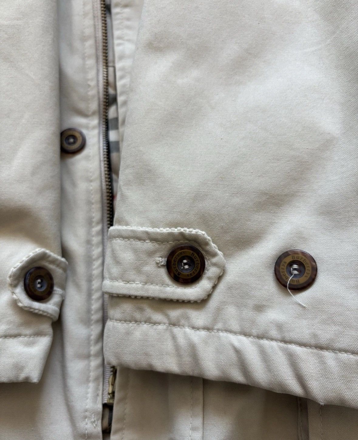 Burberry × Vintage Vintage Burberry Men’s Tan Coat With Corduroy Collar Size US XL / EU 56 / 4 - 7 Thumbnail
