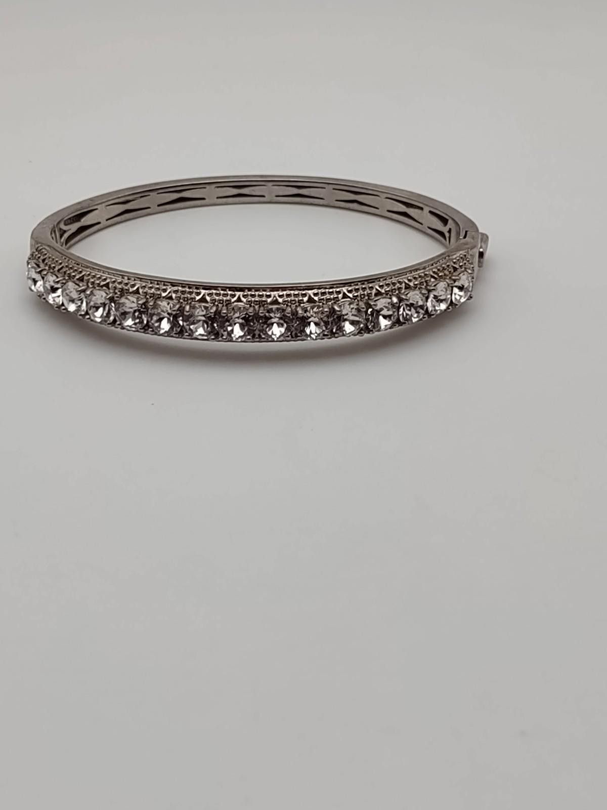 Other STS Karis Platinum Plated Stainless Steel Crystal Bangle Size ONE SIZE - 1 Thumbnail