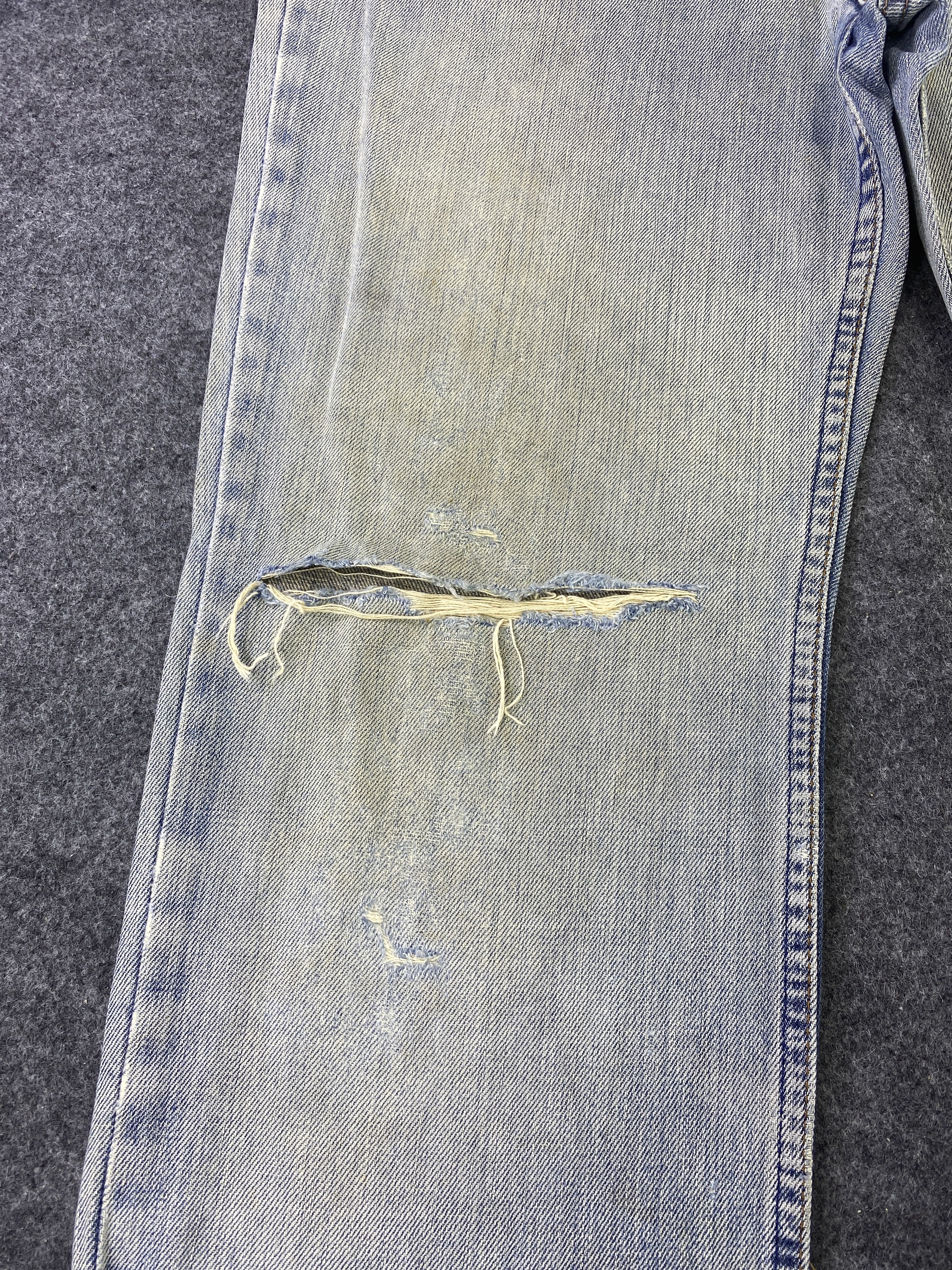 Levi's VINTAGE LEVI'S 519 DISTRESS BLUE WASH JEANS - J911 Size US 29 - 14 Thumbnail