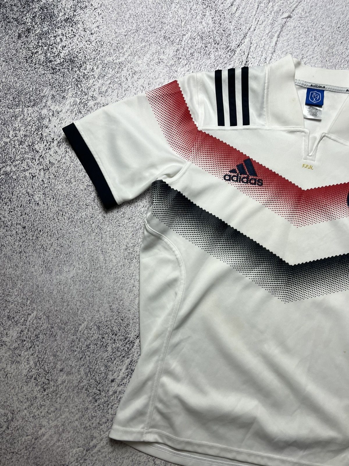 Adidas Vintage ADIDAS FFR 2018 Rugby Jersey ADIDAS FFR White Away Size US XL / EU 56 / 4 - 4 Thumbnail