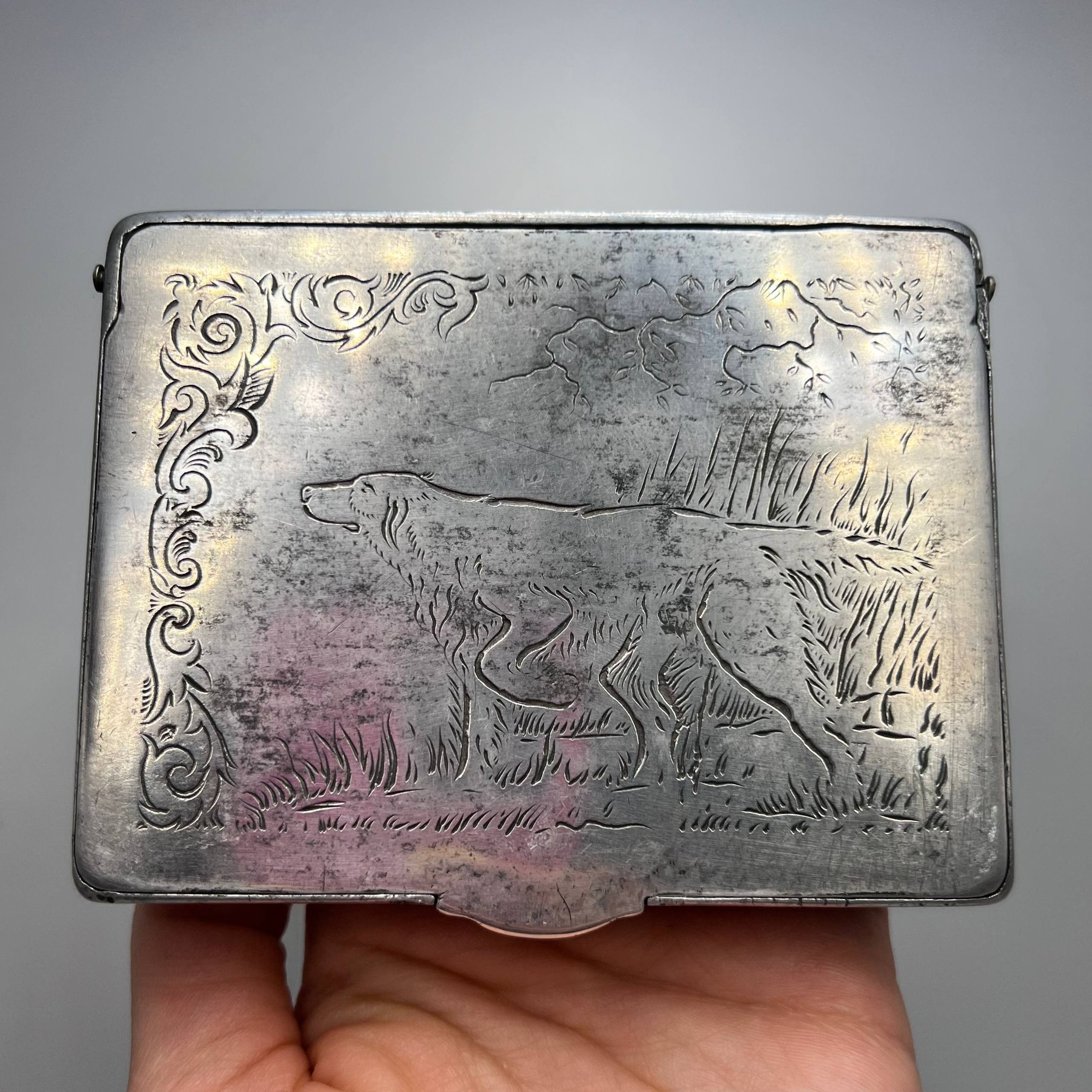 Vintage 1956 Vintage Soviet Aluminum Cigarette Case Box Marked Size ONE SIZE - 7 Thumbnail