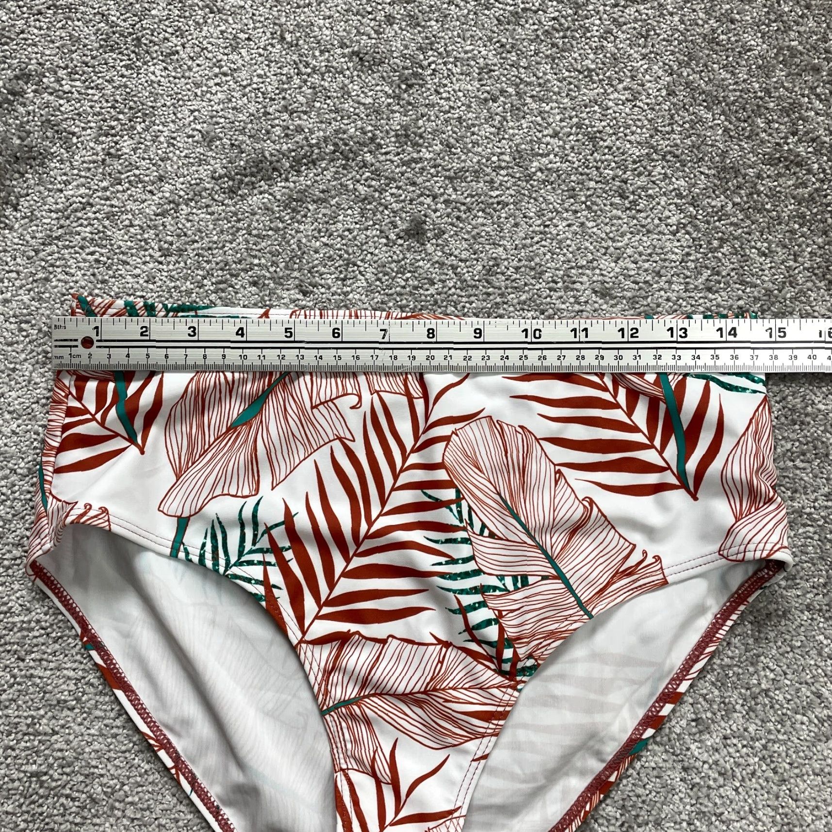 Shein SheIn Bikini Bottom Womens XL Multicolor Floral High Rise Beach Swim Bottom Style Bikini Size 40" / US 18 - 6 Thumbnail