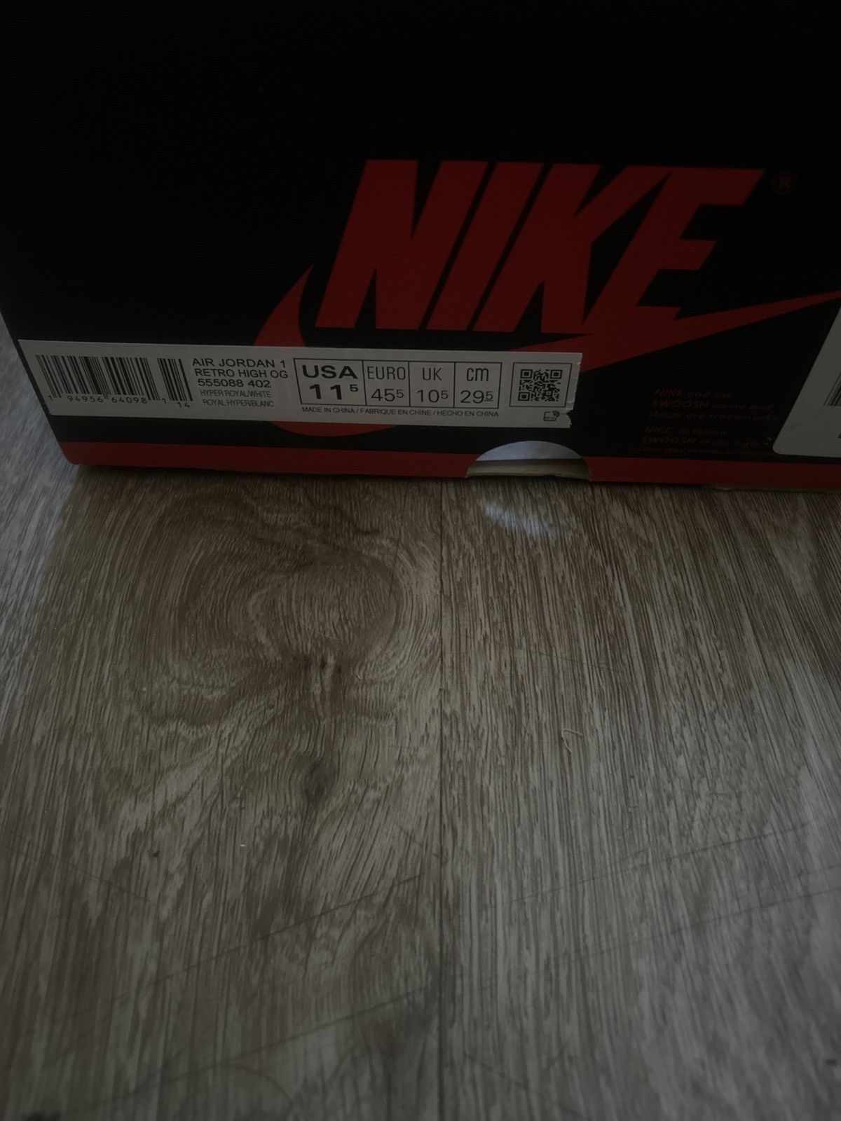 Nike Air Jordan 1 High OG Hyper Royal Size US 11.5 / EU 44-45 - 8 Thumbnail