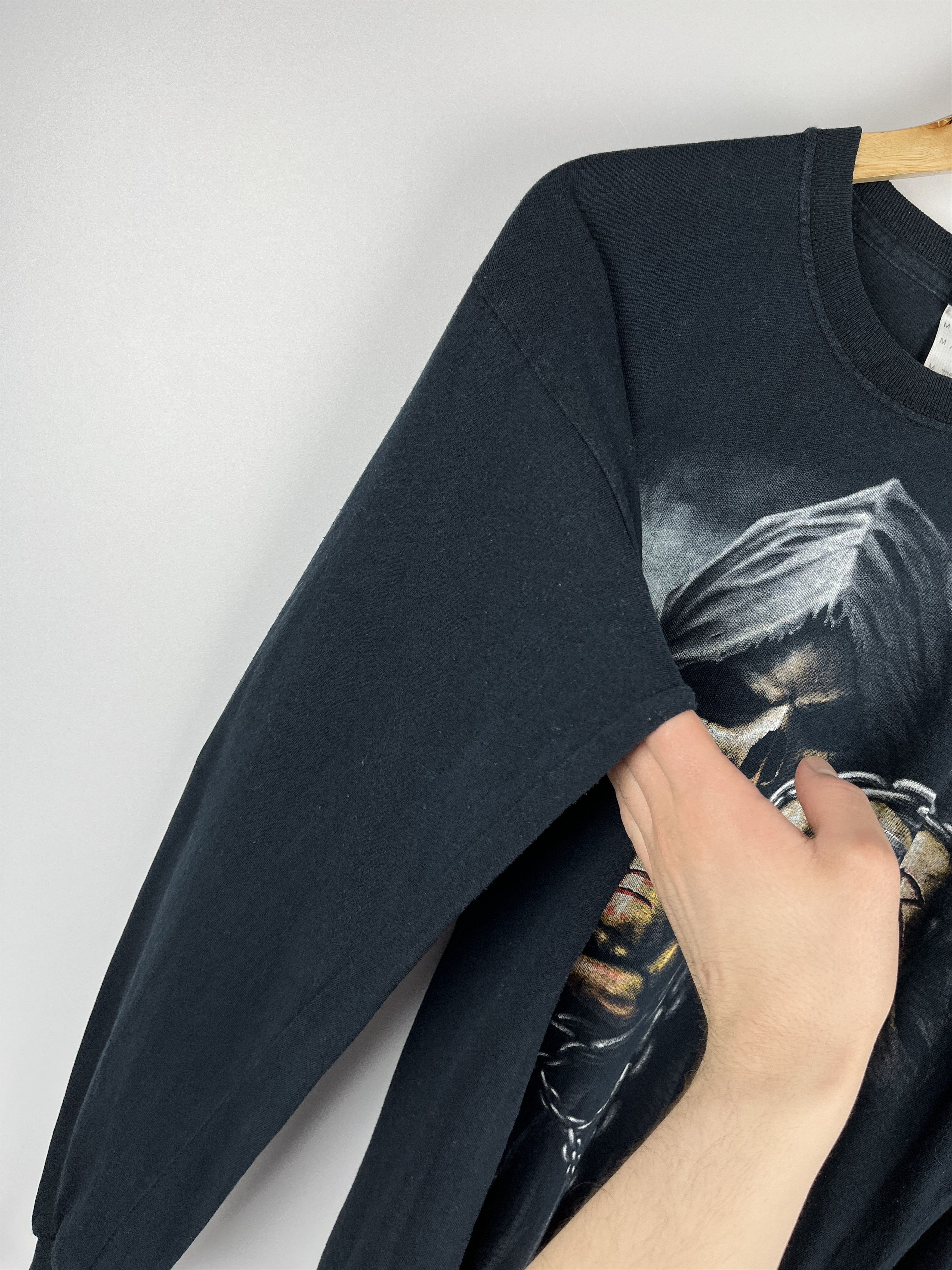 Gildan Grim Reaper Skull Game Over Gildan Long Sleeve T-shirt Size US M / EU 48-50 / 2 - 10 Thumbnail