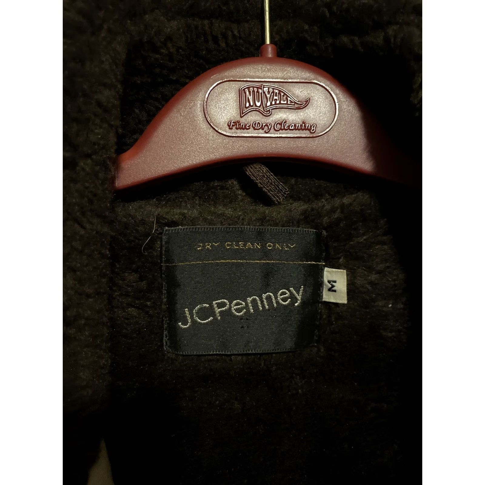 JCPenney VINTAGE JCPenney Jacket Bomber Leather Beige 90s Mens M Medium Fur Hooded Full Zip Zipped Pockets Windproof Insulated Spring Winter Size US M / EU 48-50 / 2 - 6 Thumbnail