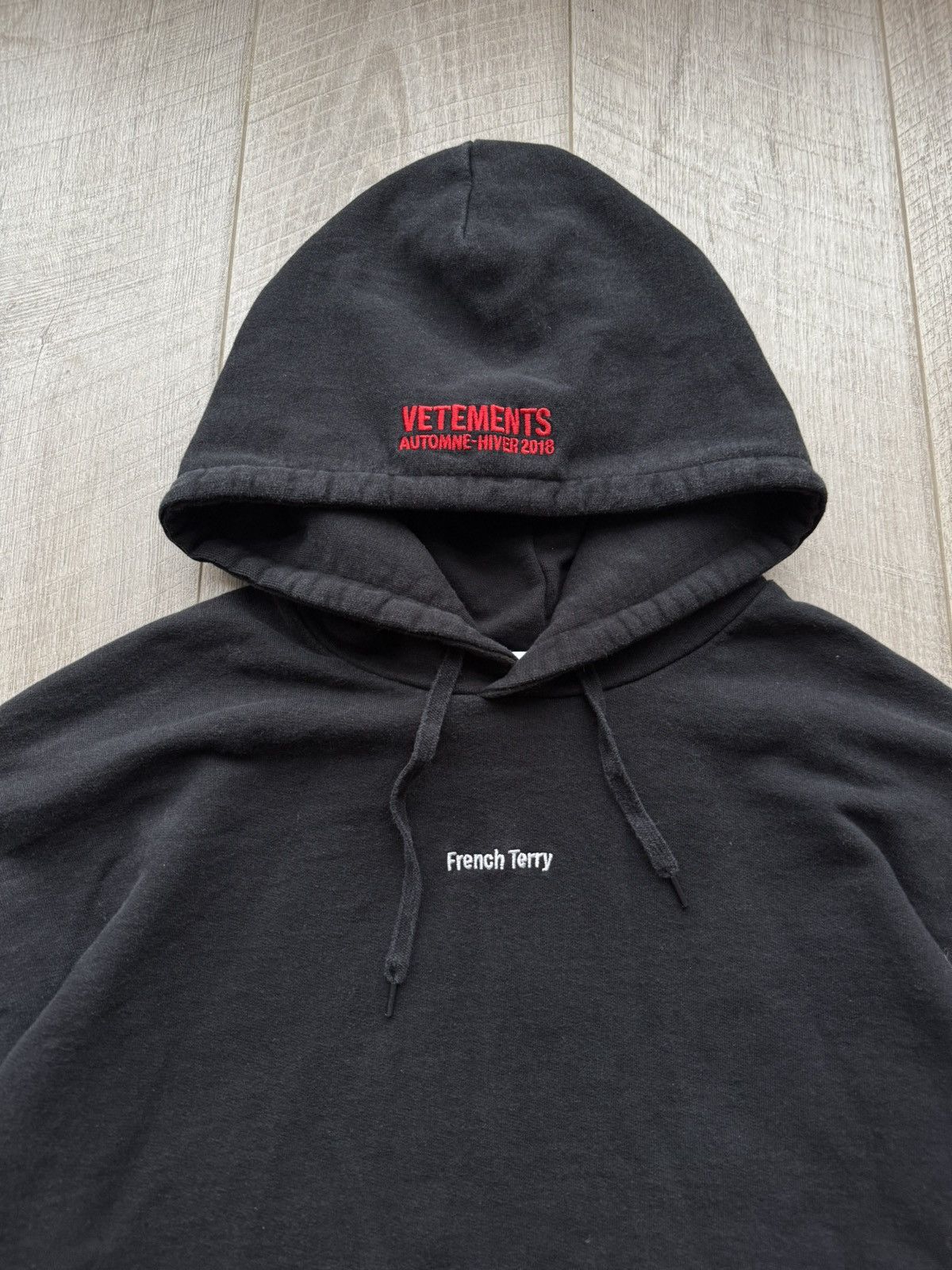 Vetements Vetements French Terry Oversized Hoodie Black F/W 2018 Size US S / EU 44-46 / 1 - 4 Thumbnail