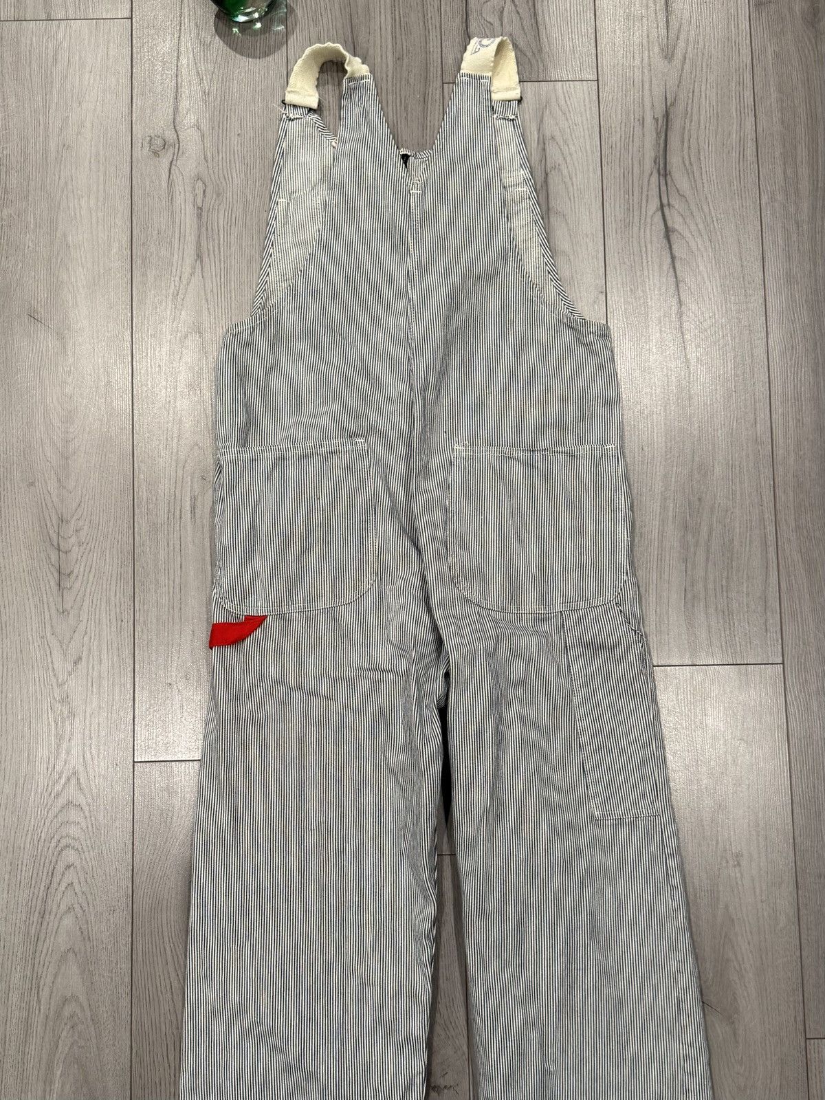 Vintage Vintage GWG Red Strap Hickory Striped Bib Overalls Size 38 Size US 38 / EU 54 - 16 Thumbnail