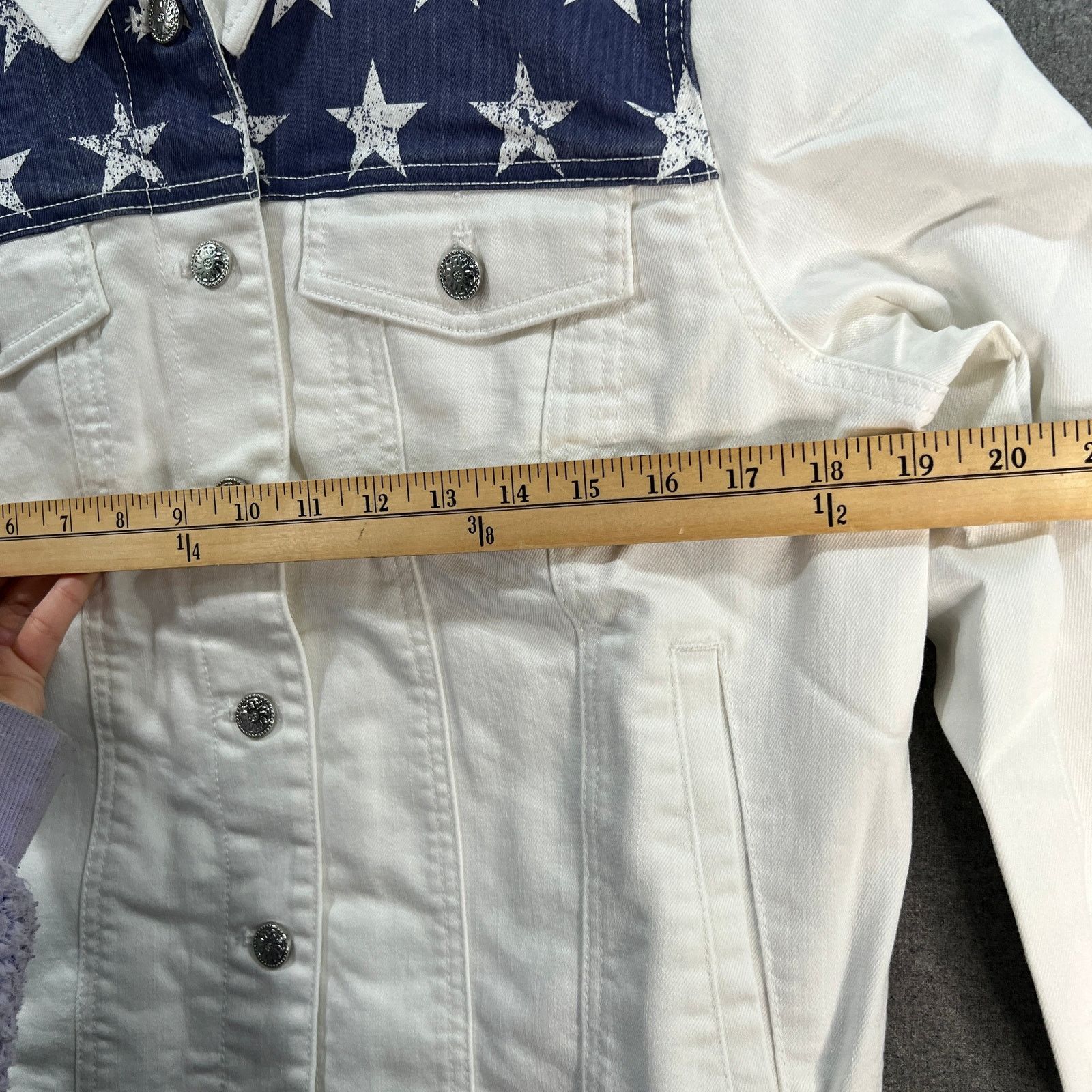 Other Studio Park x Kerstin Lindquist White Denim Jacket Size M / US 6-8 / IT 42-44 - 9 Thumbnail