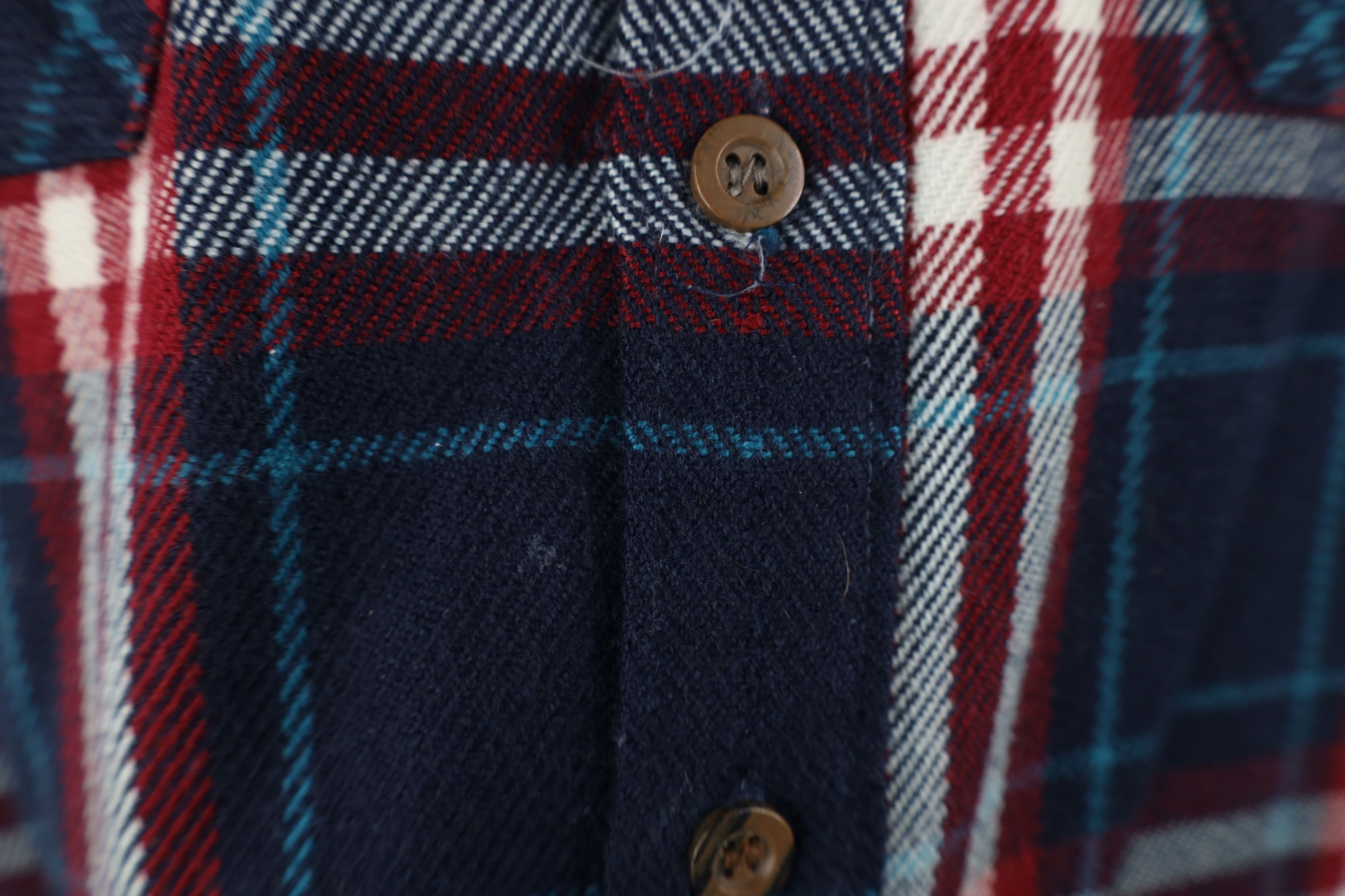 Vintage Vintage 70s Streetwear Pocket Flannel Button Shirt Plaid Size US S / EU 44-46 / 1 - 4 Thumbnail