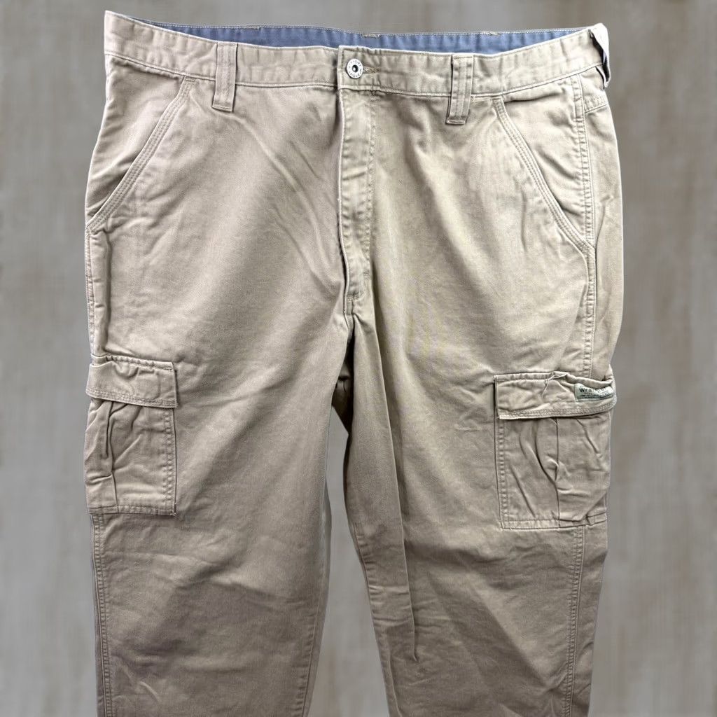 Wrangler Wrangler Cargo Pants Mens Tan Khaki Relaxed Fit Cotton Workwear 38x32 Size US 38 / EU 54 - 1 Thumbnail