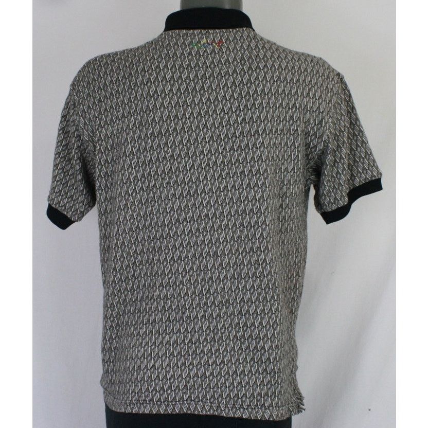 Greg Norman × Vintage Vintage Greg Norman Shark Logo Knit Abstract Pattern Polo Size US L / EU 52-54 / 3 - 4 Thumbnail