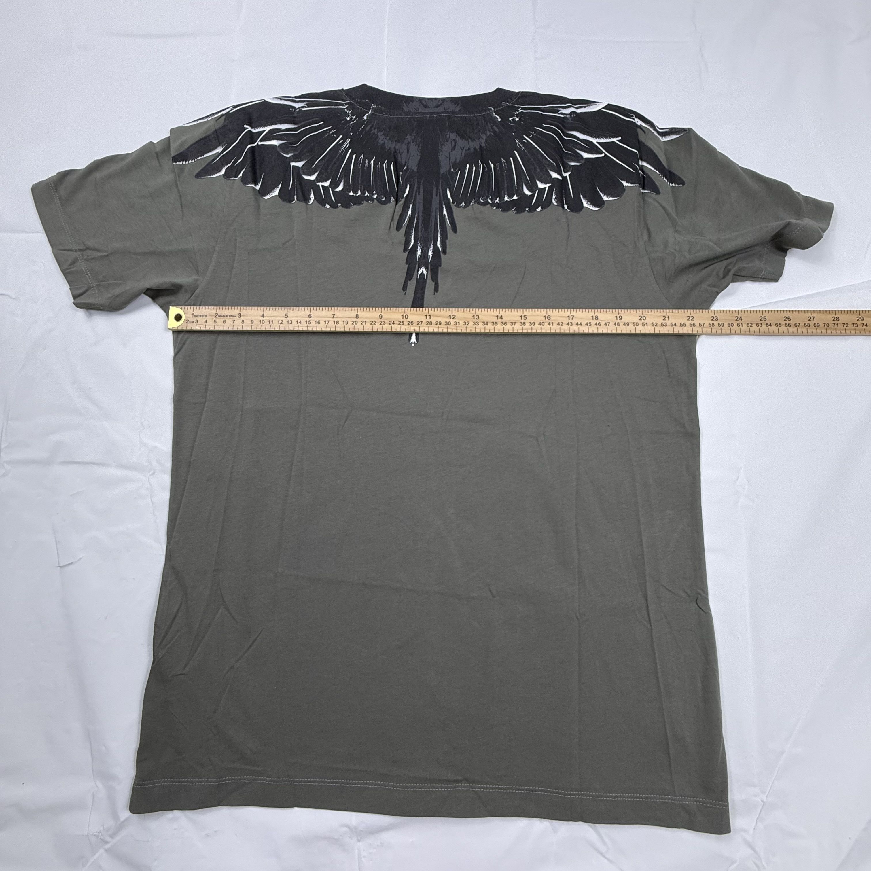 Marcelo Burlon Marcelo Burlon County of Milan Olive Green Wingspan T-Shirt Size US L / EU 52-54 / 3 - 2 Thumbnail