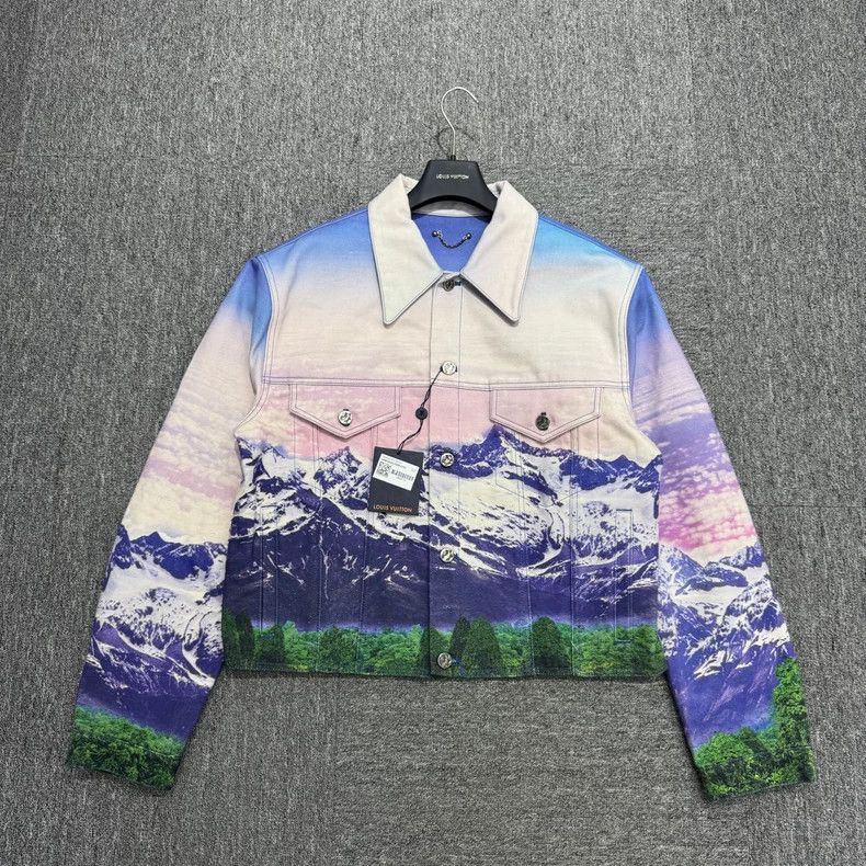 Louis Vuitton Louis Vuitton Snow Mountain Scenic Denim Jacket 2501-Nextar Size US L / EU 52-54 / 3 - 3 Thumbnail
