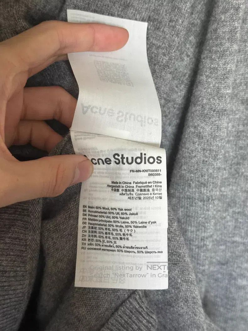 Acne Studios Acne Studios Wool long-sleeve polo shirt, gray Size S / US 4 / IT 40 - 8 Thumbnail