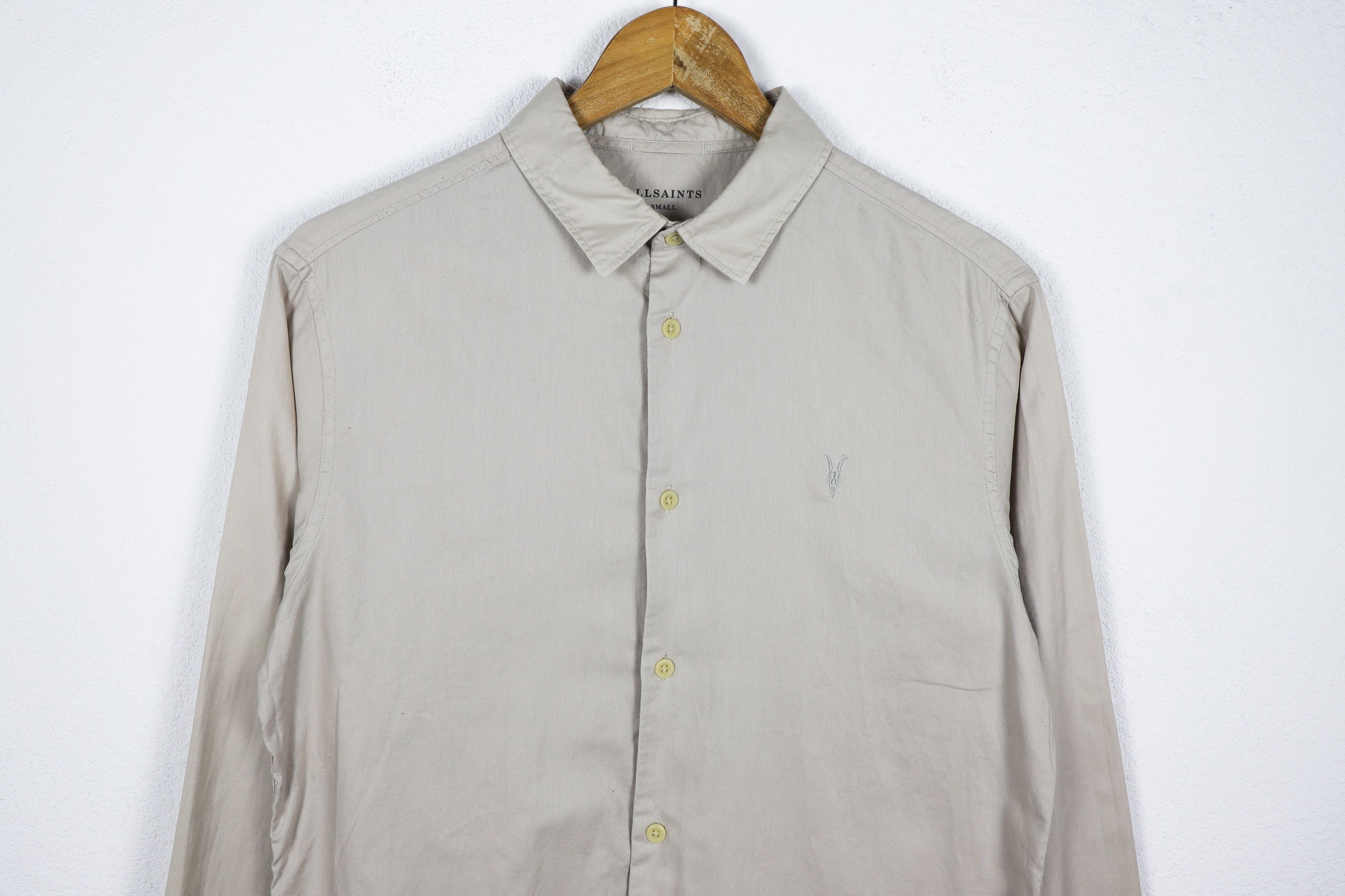 Allsaints Allsaints Bixby Logo Beige Shirt Small Size US S / EU 44-46 / 1 - 2 Thumbnail