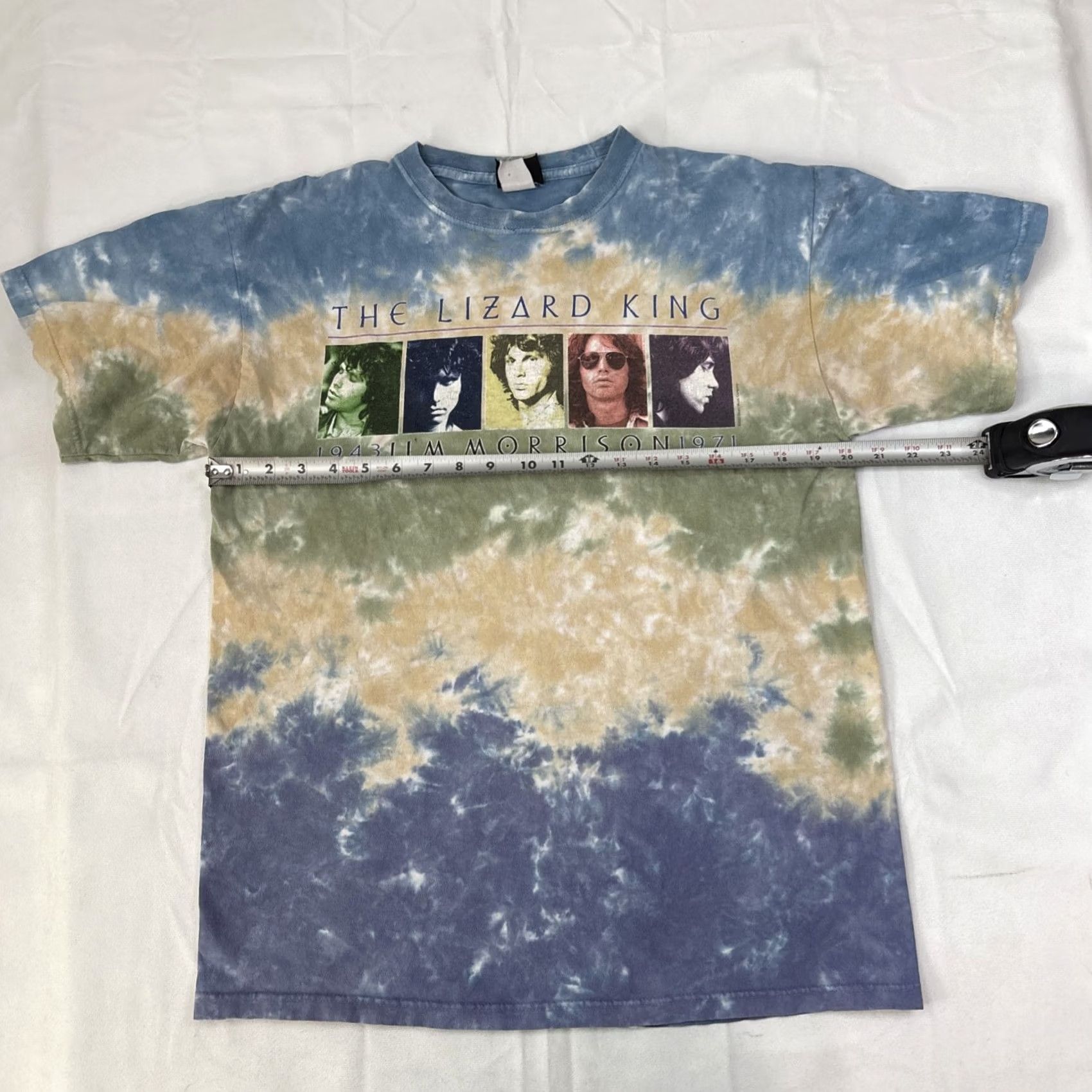 Liquid Blue VINTAGE LIQUID BLUE Jim Morrison Lizard King Tie Dye T Shirt L Mens Crew Neck Short Sleeve 2002 Blue Cotton Graphic Print Size US L / EU 52-54 / 3 - 5 Thumbnail