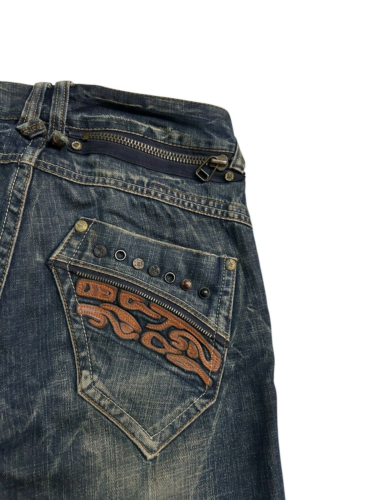 Japanese Brand × Kapital × Vintage Flare Red Papper Japan Punk Bondage Style Denim ☠️🎌 Size US 30 / EU 46 - 4 Thumbnail