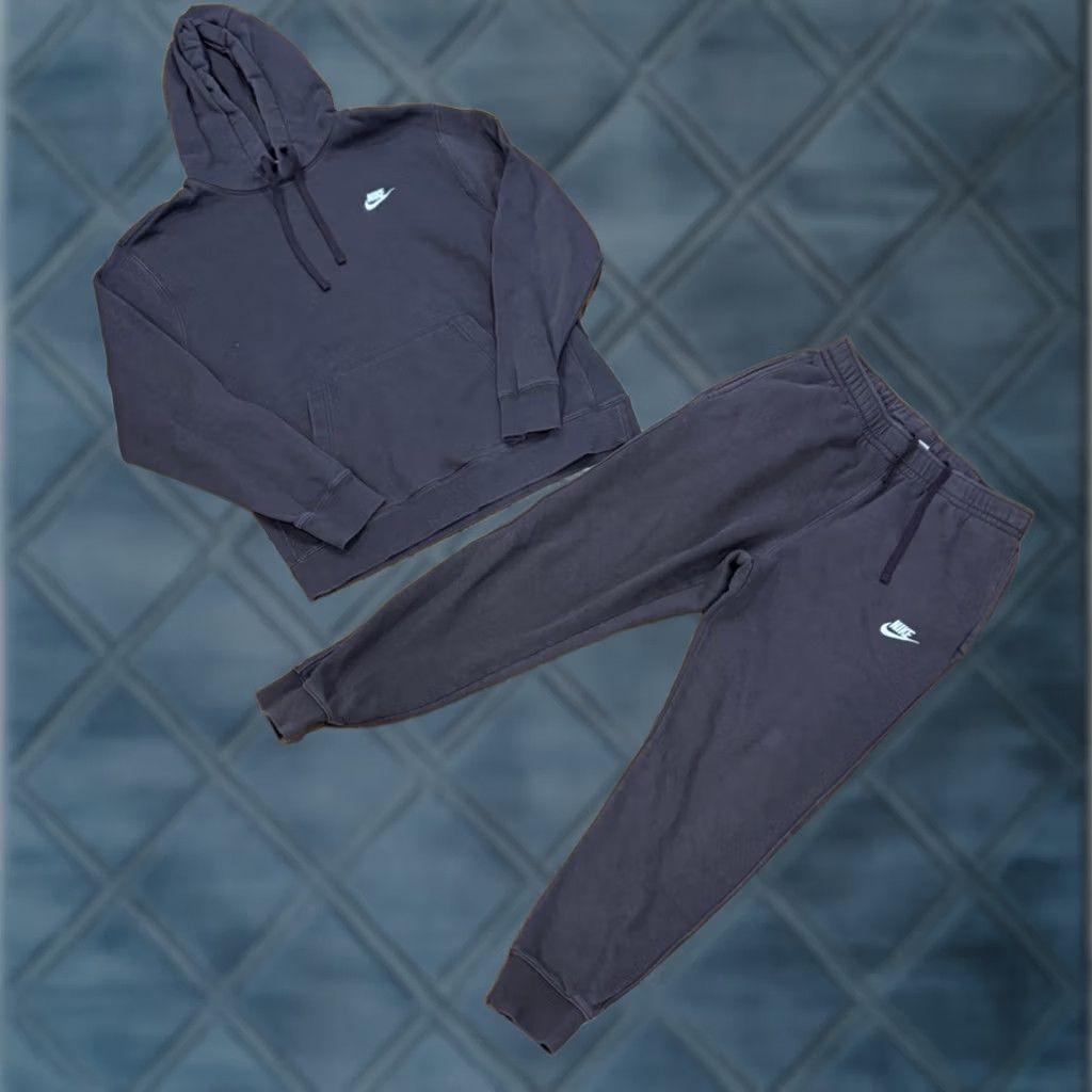 Nike Nike Sportswear Club Fleece Hoodie & Pants Brown Sweatshirt Tracksuit L Mens 90s Club Fleece Nike Sweatsuit Size US L / EU 52-54 / 3 - 1 Thumbnail
