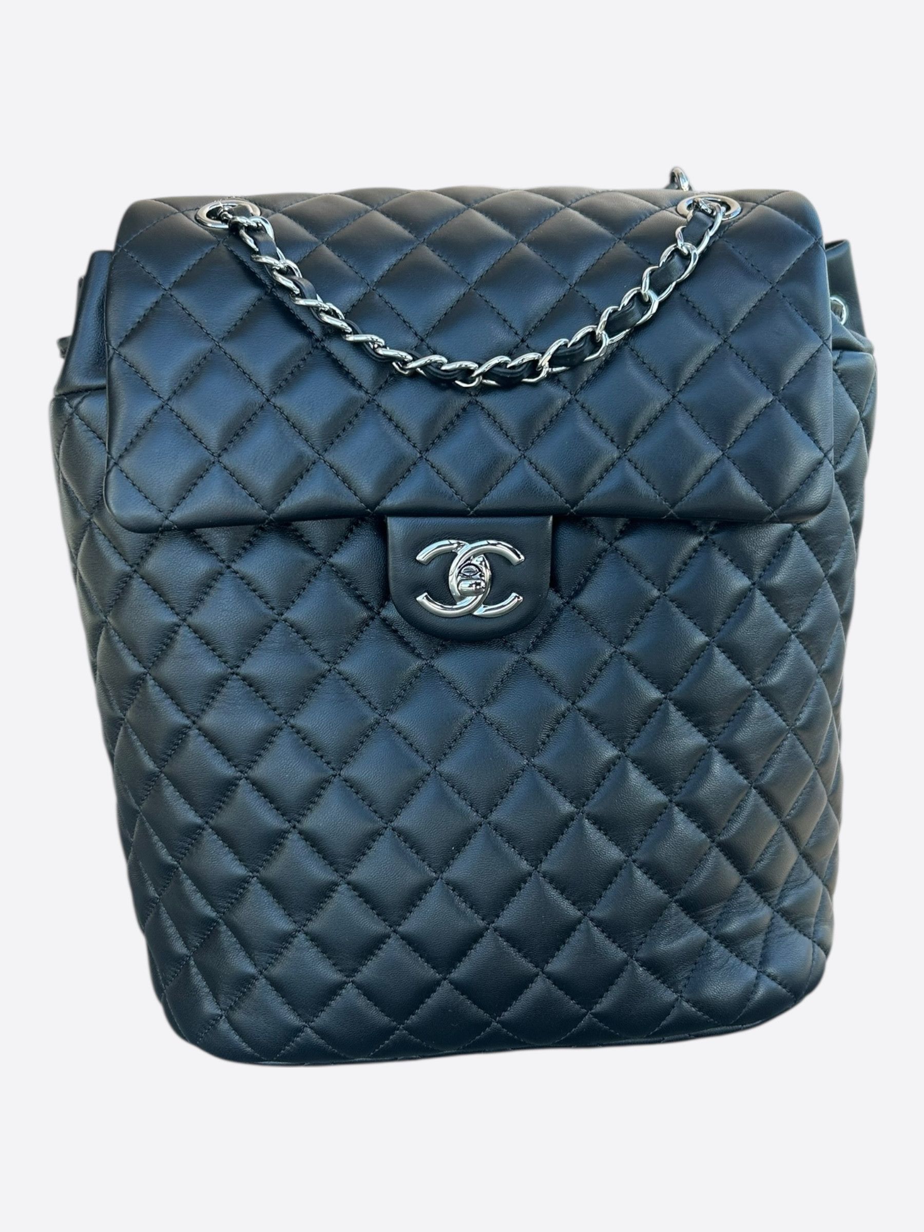 Chanel Chanel Black Lambskin Quilted Large Urban Spirit Backpack Size ONE SIZE - 1 Thumbnail