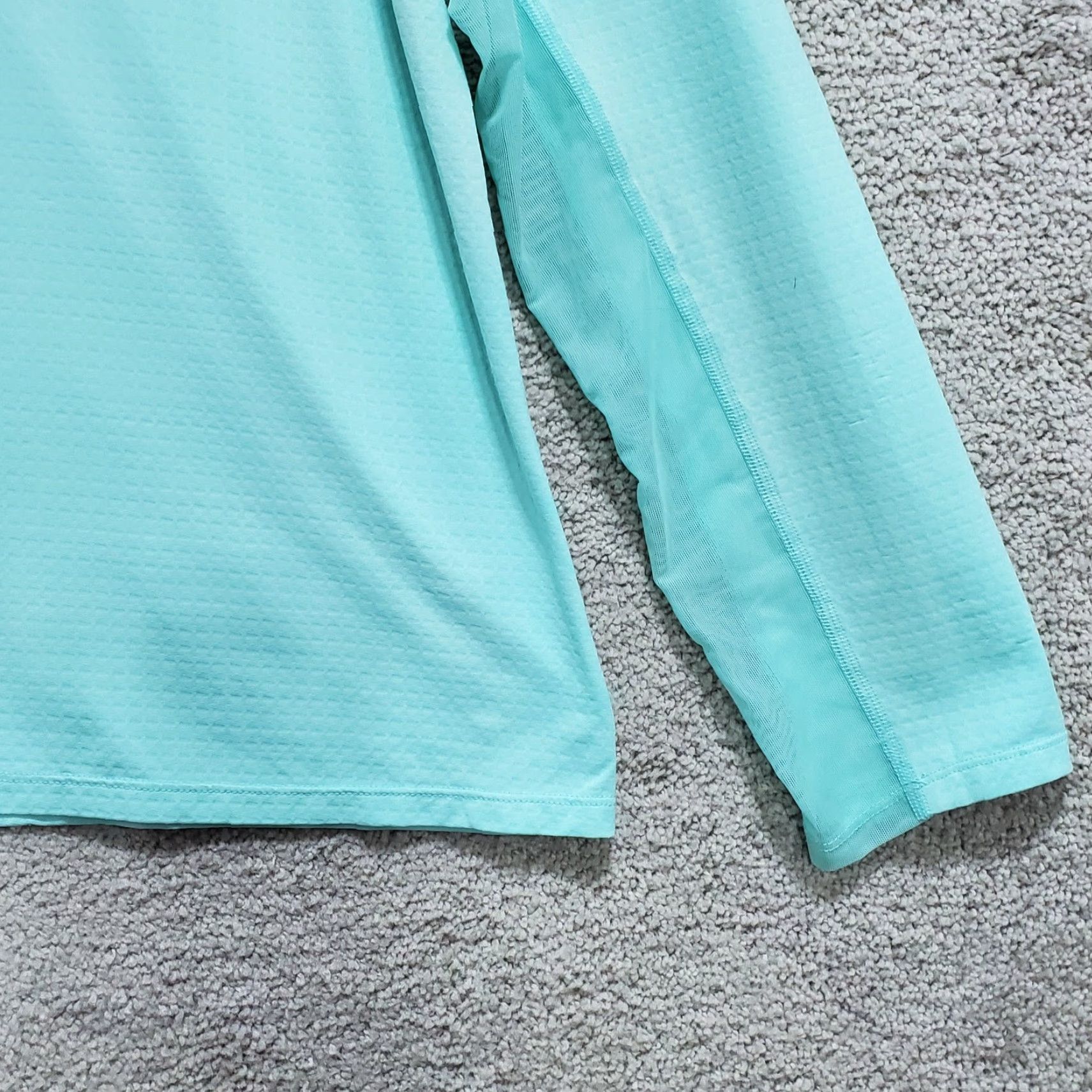 AQUA Dover Saddlery Coolblast Women's XL Blue Long Sleeve V-Neck Embroidered Nylon Blouse Size XL / US 12-14 / IT 48-50 - 6 Thumbnail