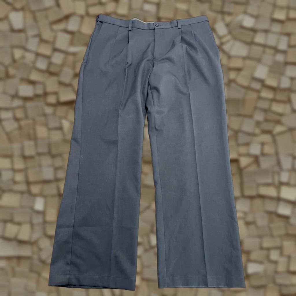 Haggar Haggar Mens Pants 38x30 Blue Classic Fit Pleated Dress Pants COOL18PRO Mens Clothing Pants Size US 38 / EU 54 - 1 Thumbnail