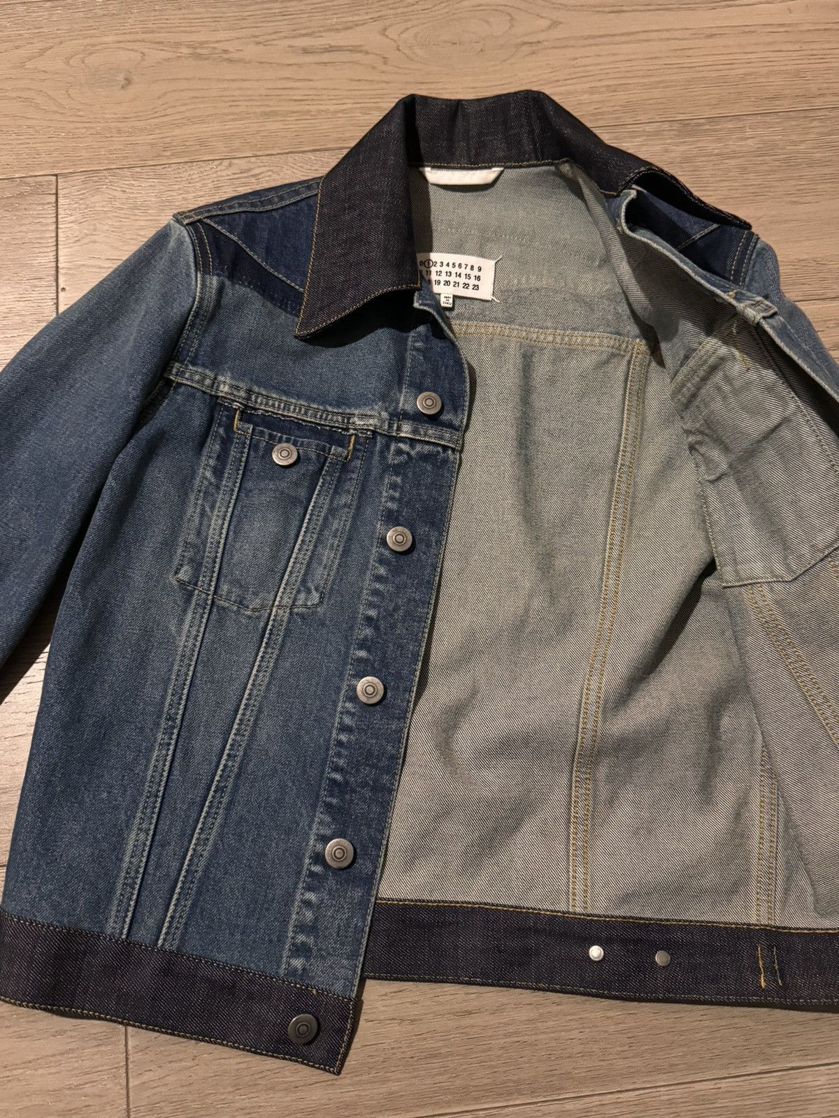 Maison Margiela Maison Margiela Patchwork Two-Tone Denim Jacket Size S / US 4 / IT 40 - 4 Thumbnail