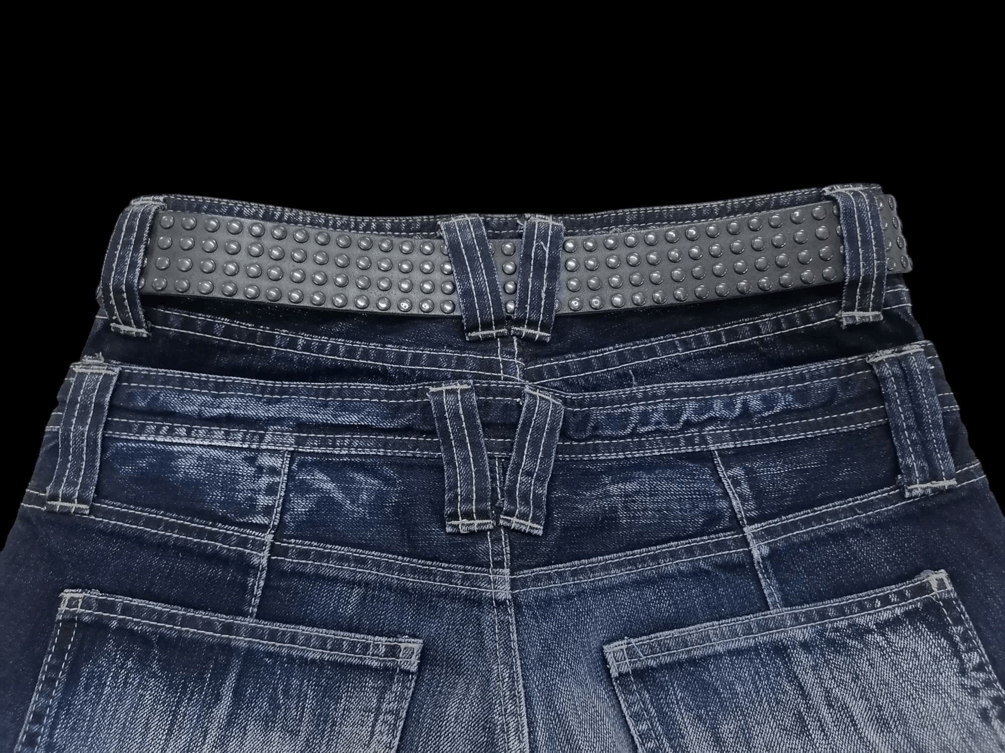 Designer × Genuine Leather × Vintage Uk Genuine Leather Studded Belts Size ONE SIZE - 3 Thumbnail