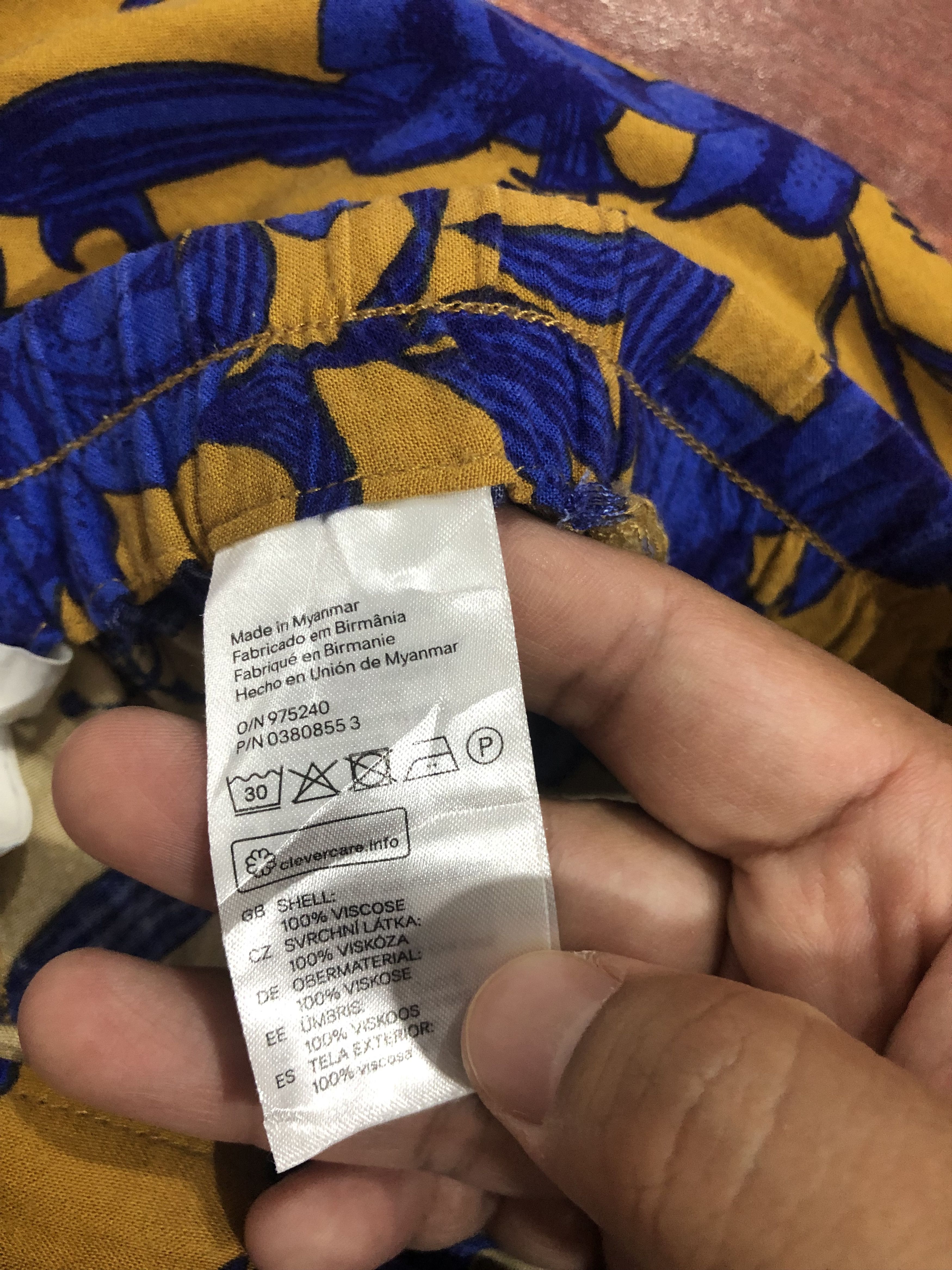 H&M H&M Floral Viscose Shorts Yellow Blue Summer Y2K Size US 32 / EU 48 - 4 Thumbnail