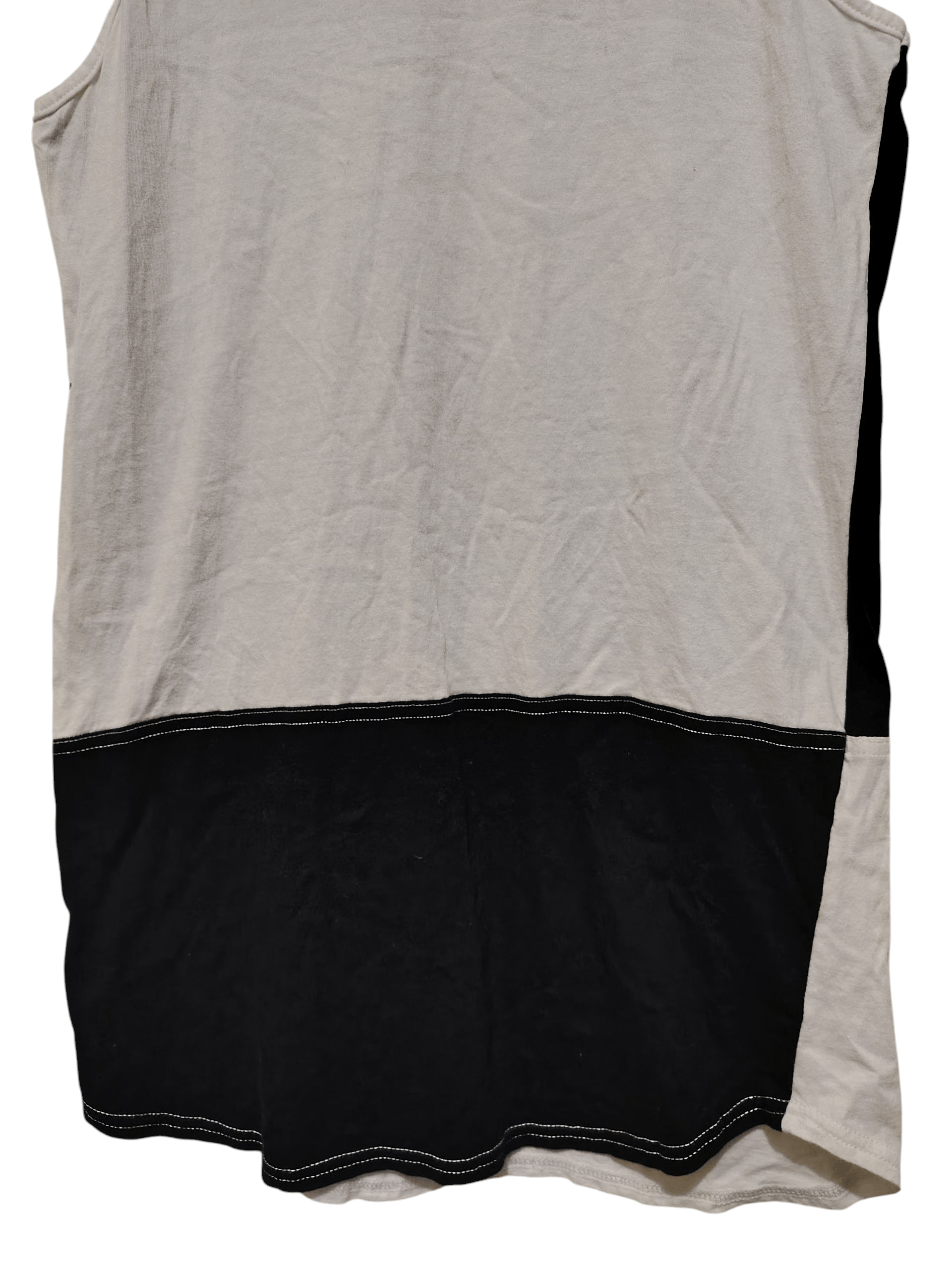 Diet Butcher Slim Skin Japanese Sleeveless Tank Top Rare Connected fabric stitching Size US XS / EU 42 / 0 - 2 Thumbnail