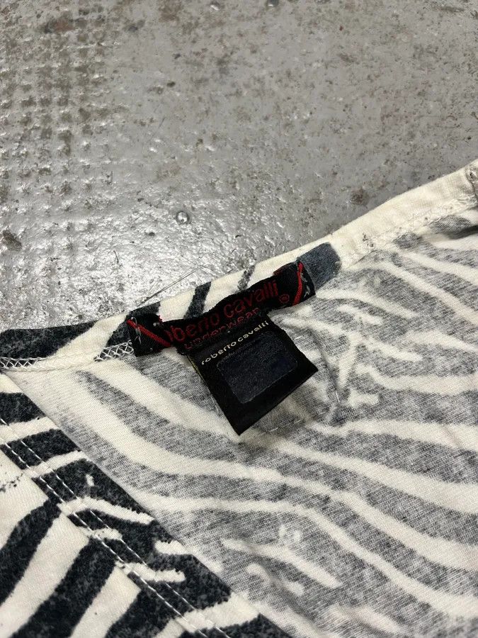 Roberto Cavalli SS1999 Roberto Cavalli Zebra White T-Shirt Size US XS / EU 42 / 0 - 8 Thumbnail