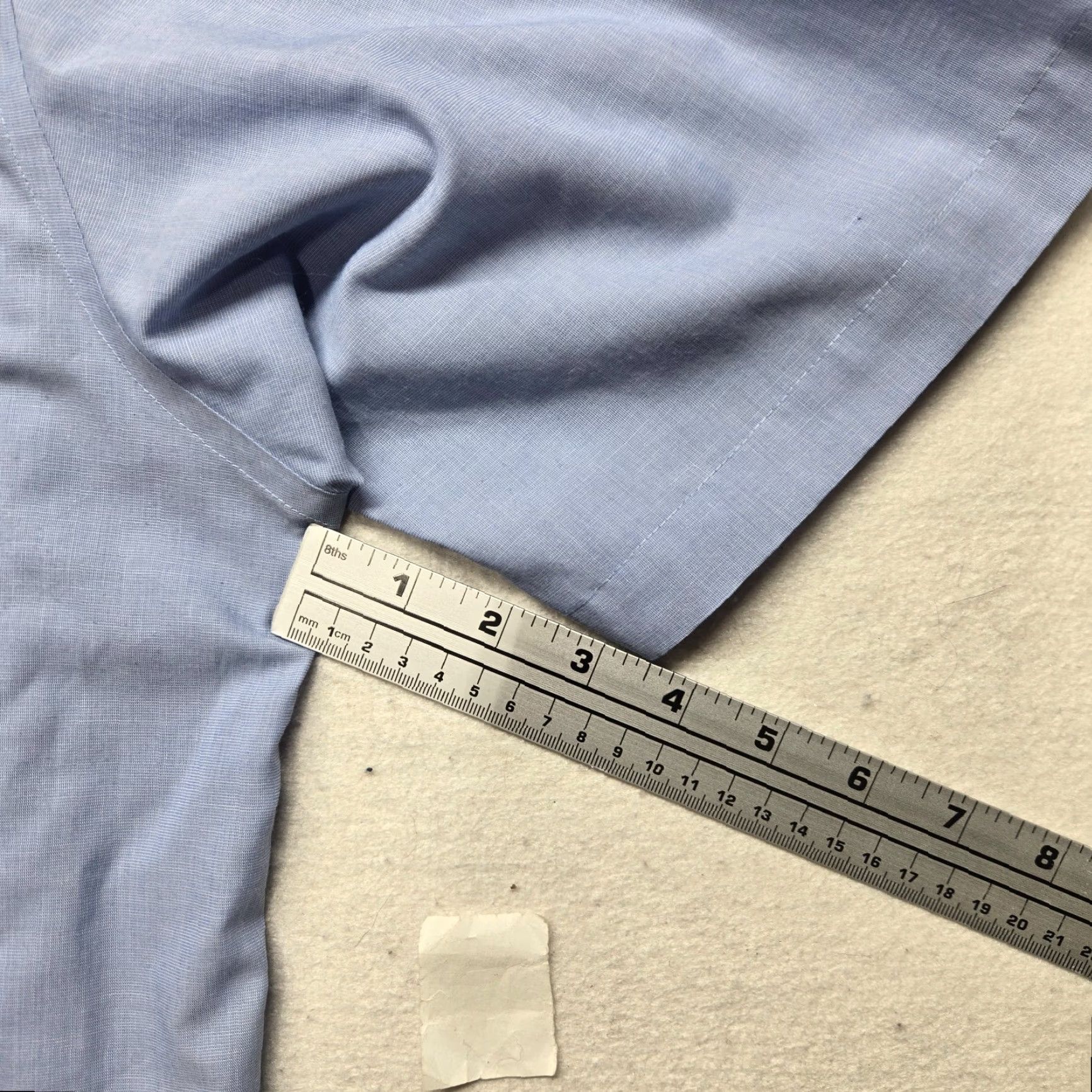 Stafford Stafford Dress Shirt Solid Blue Short Sleeve 16.5 Men's Regular Fit Button-Down Collar 55% cotton 43% polyester Size 46R - 7 Thumbnail
