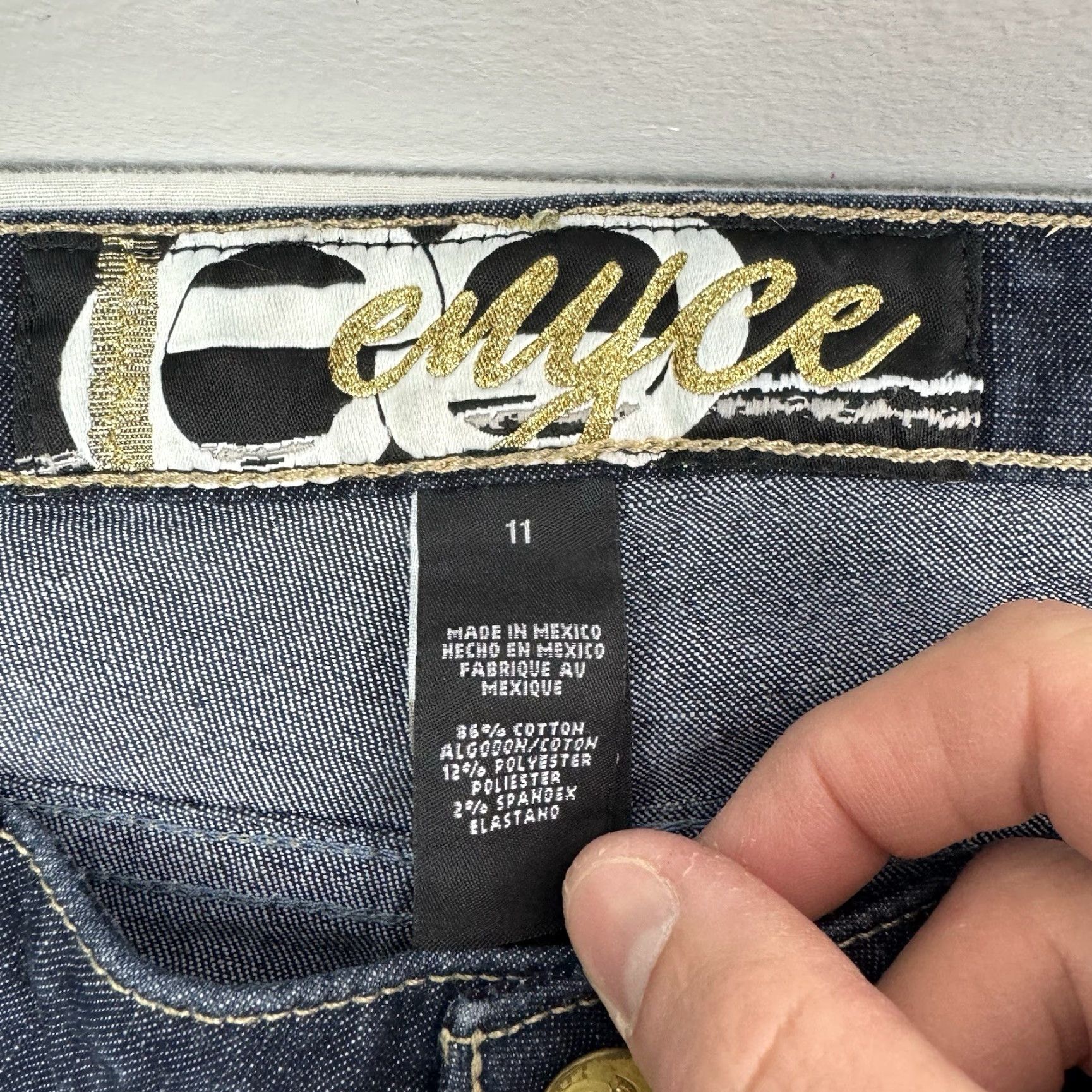 Enyce VINTAGE Enyce Jeans Womens 11 Hipster Hip Hop Punk Low Waist 2000s Classic Jeans Size 32" / US 10 / IT 46 - 5 Thumbnail