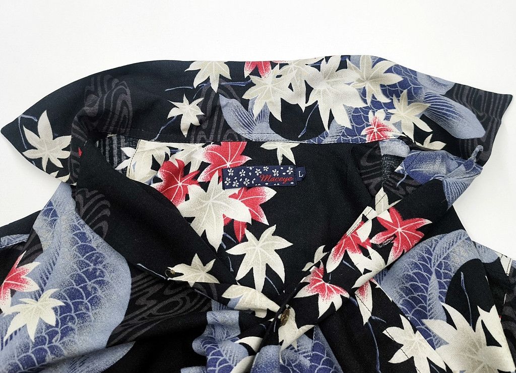 Japanese Brand MACEYE KOI sukajan rayon hawaii shirt over print Size US L / EU 52-54 / 3 - 7 Thumbnail