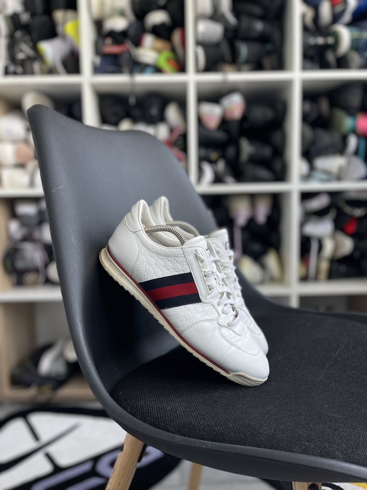 Gucci Gucci Leather Guccissima Strip Web Shoes Sneakers Grailed