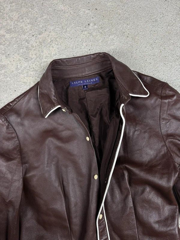 Ralph Lauren Purple Label Ralph Lauren Collection Leather Coat Brown USA 8 Size M / US 6-8 / IT 42-44 - 5 Thumbnail