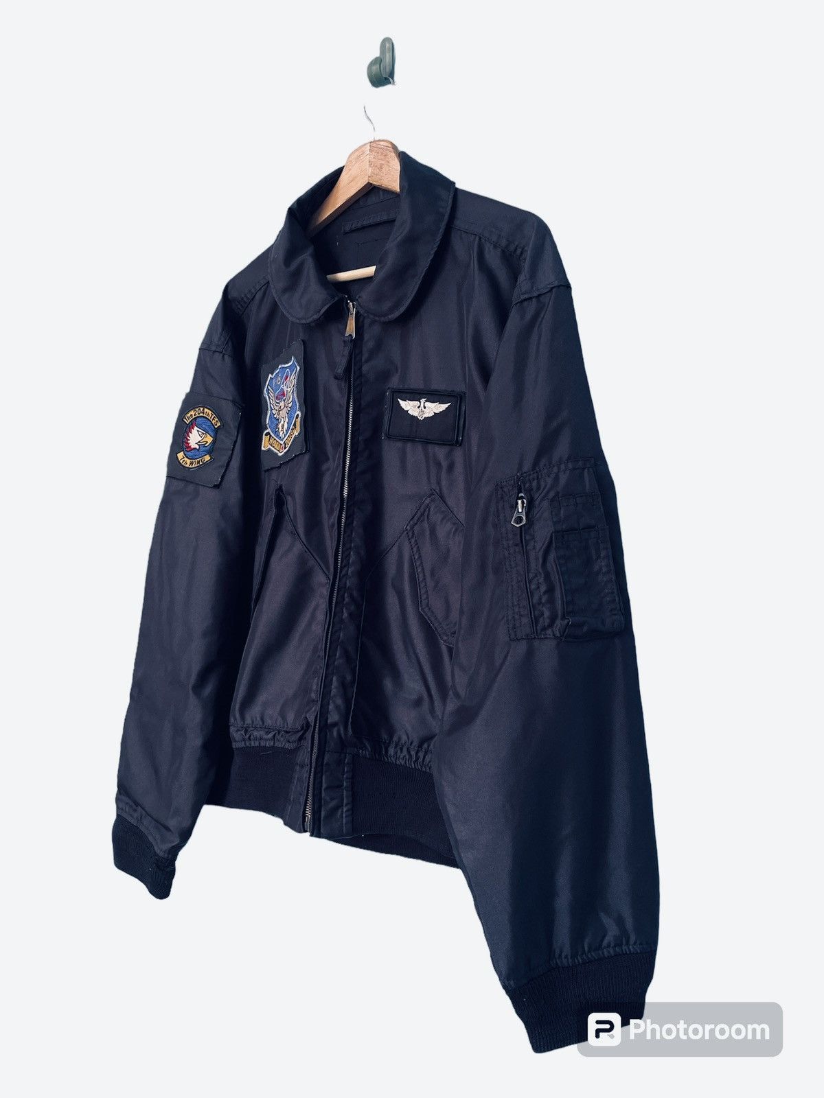Vintage Vintage 70s Military Flight F-15 Bomber Jacket Size US L / EU 52-54 / 3 - 2 Thumbnail